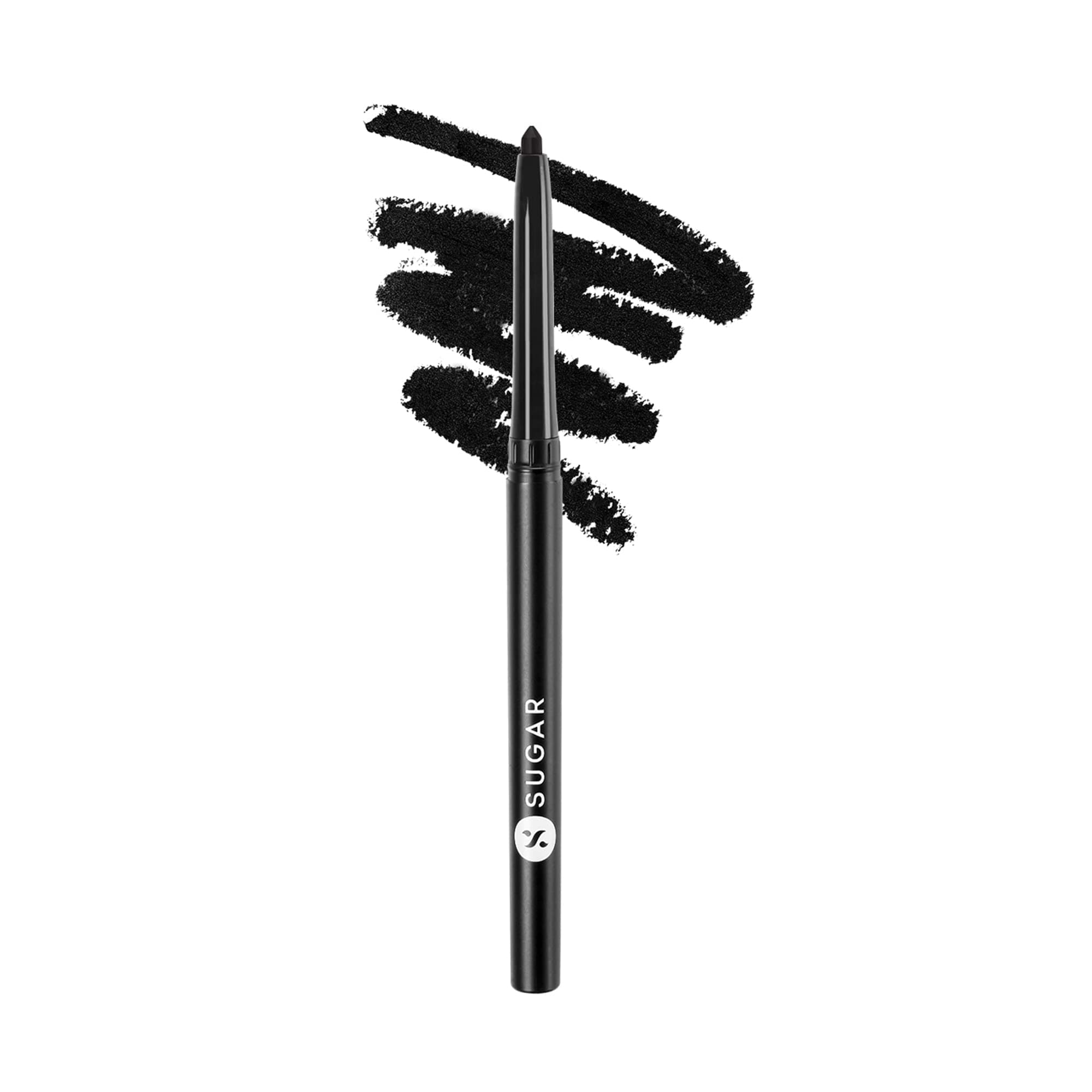 SUGAR Cosmetics Khl Of Honour Intense Eye Pencil 01 Black Out (Black), 0.25 g