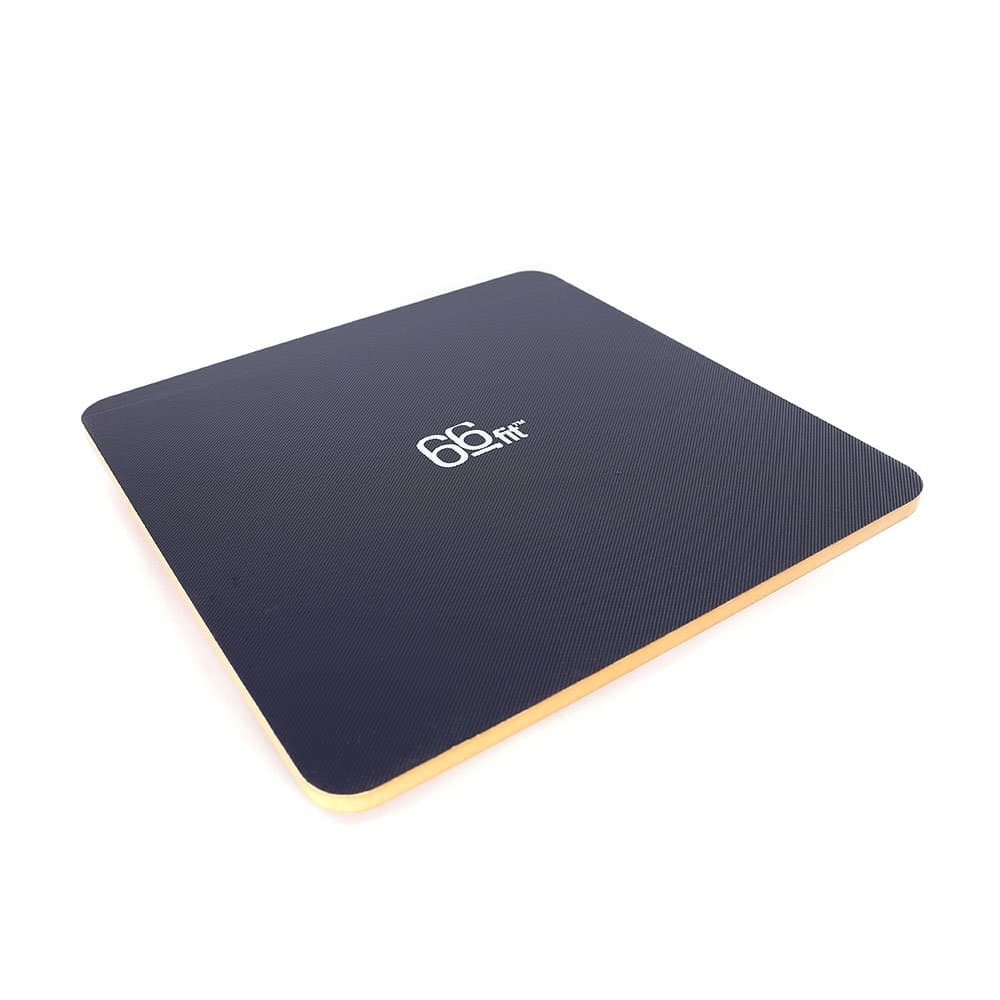 66fit Wooden Rocker Board 50cm - Includes Balance Training Ebook - Wobble Balance Training Rehabilitation Exercise, Blue