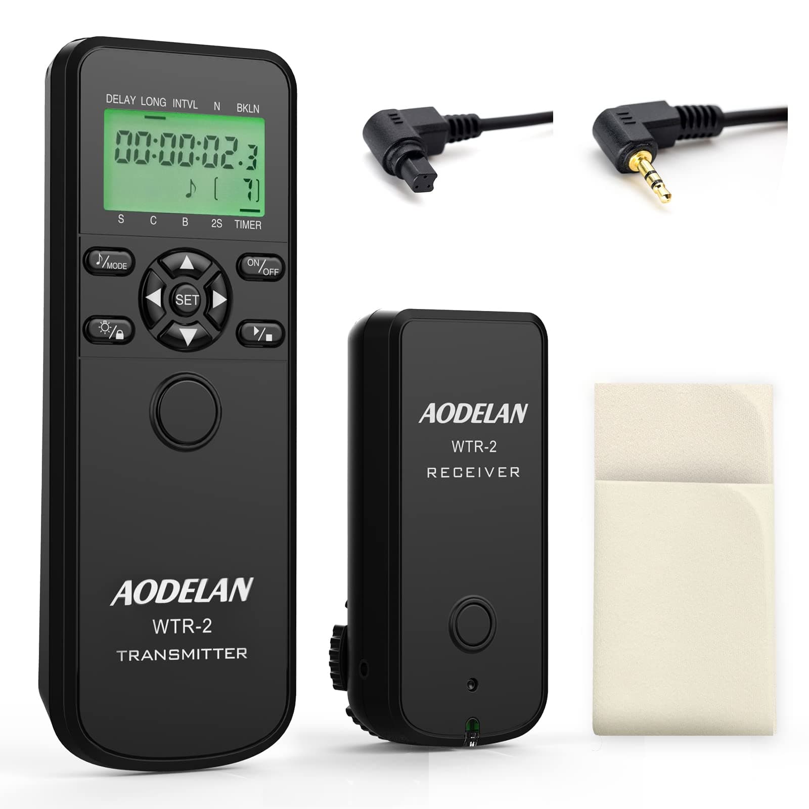 AODELAN Intervalometer Camera Remote Shutter Release Timer for Canon EOS 800D, 200D, 80D,750D, 650D, 1300D, 90D, M6 Mark II, 6D Mark II, 7D Mark II; for Fujifilm X-T3; Olympus E-M1 Mark II