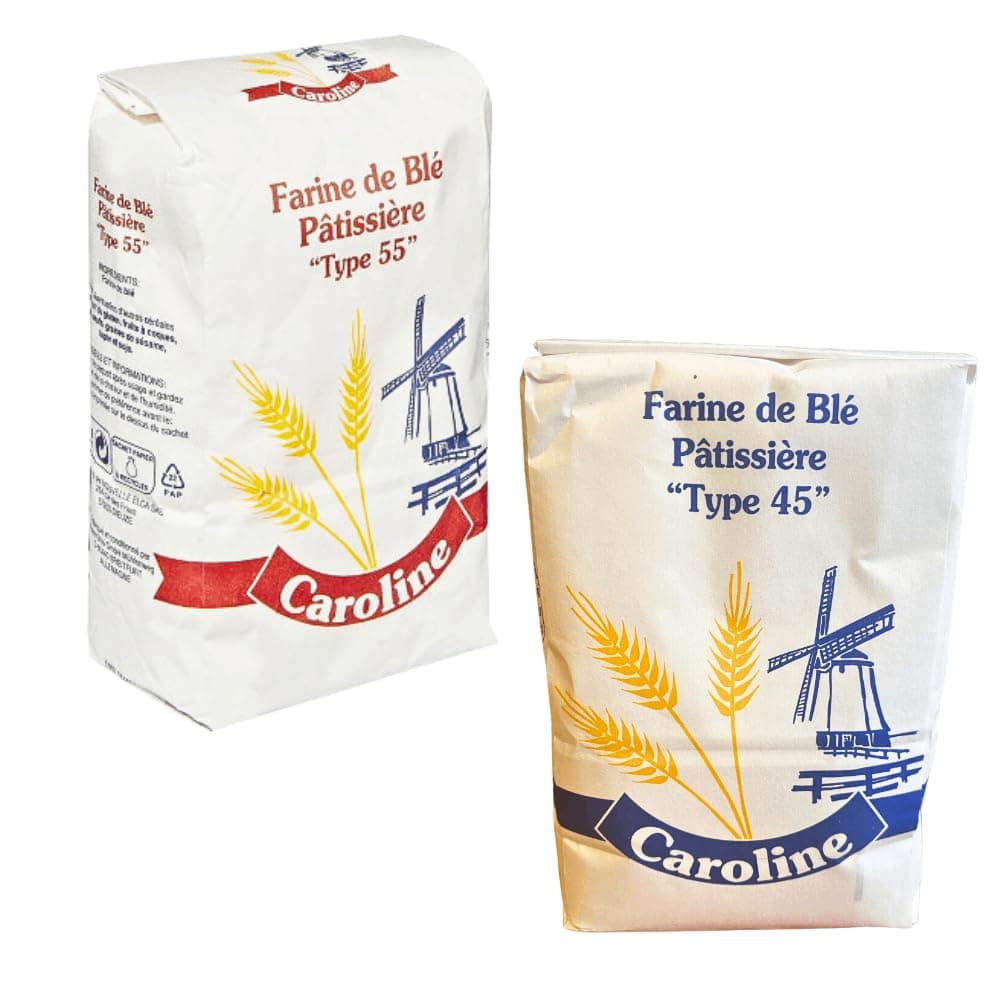 1kg T55 Flour & 1kg T45 Flour