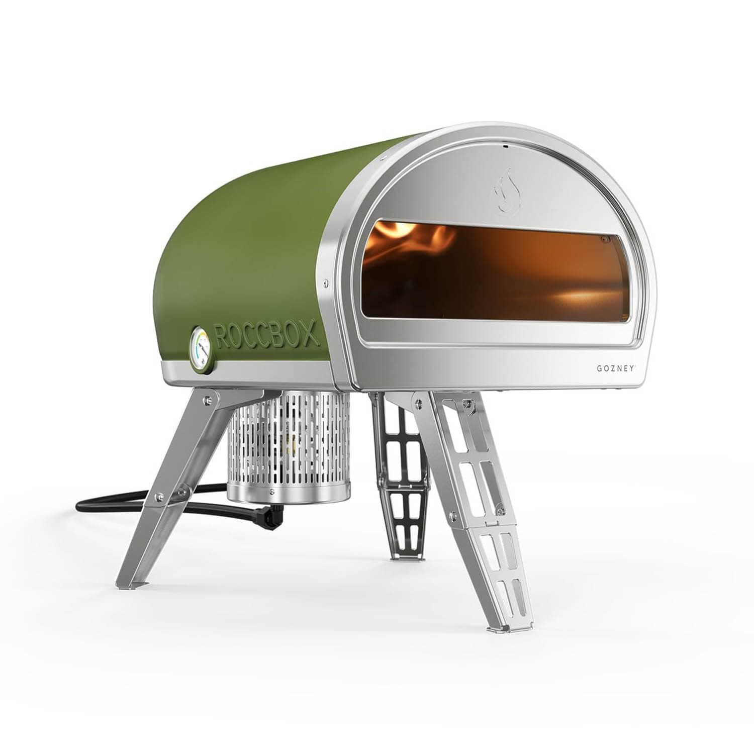 ROCCBOX Pizza Oven by Gozney | Portable Outdoor Oven | Gas Fired, Fire & Stone Outdoor Pizza Oven - New Olive Green