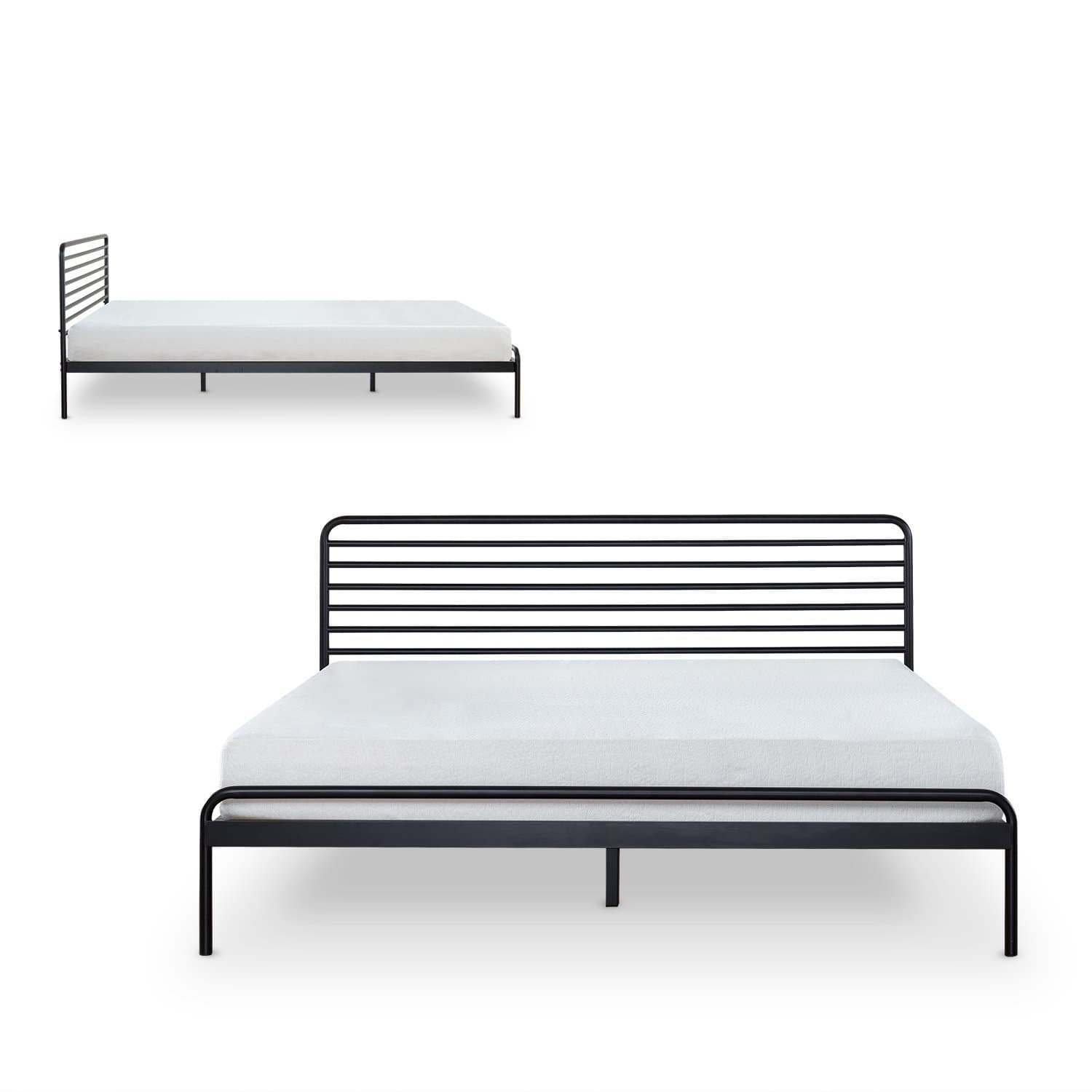 ZINUS Tom Metal Platform Bed Frame, Mattress Foundation, No Box Spring Needed, Wood Slat Support, Design Award Winner, Full