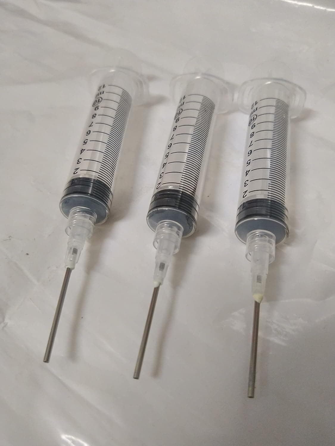 3 PCS Ink Toner Syringe 10ML with Blunt Needles for Refilling Ink | Needle Locks like a Screw to the Syringe