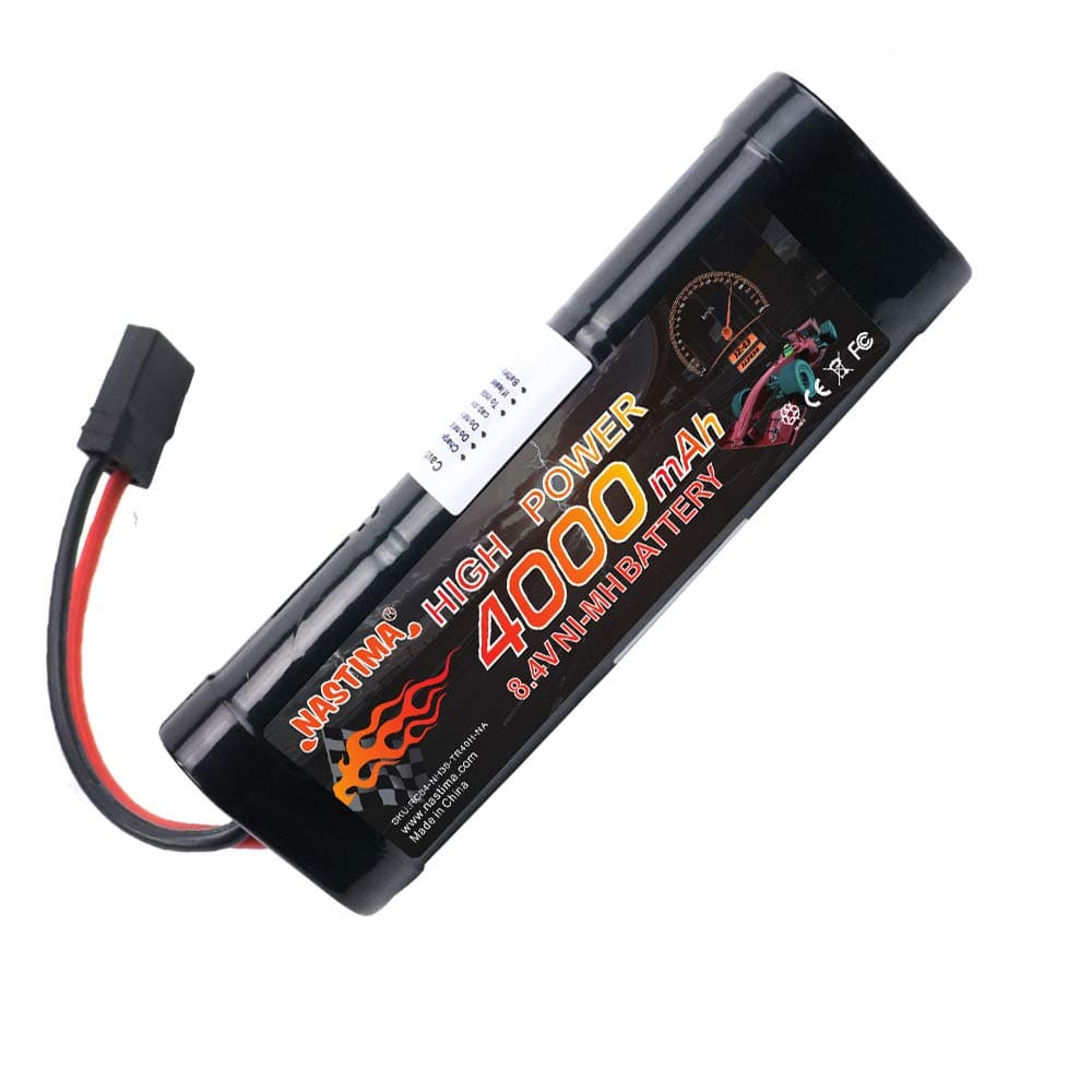 NASTIMA 8.4V 4000mAh 7-Cell NIMH Hump Battery Pack Compatible with Tra Connector for RC Cars, RC Truck and RC Boat