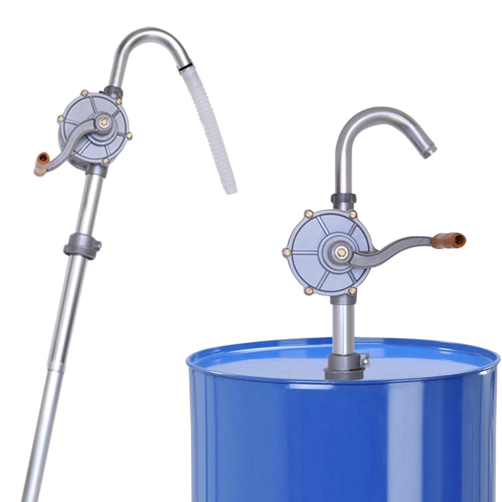 15 to 55 Gallon Drum Pump, Upgraded All-Aluminum Oil Transfer Barrel Pump, Hand Fuel Pumps for Diesel, Kerosene, Hydraulic Fluid