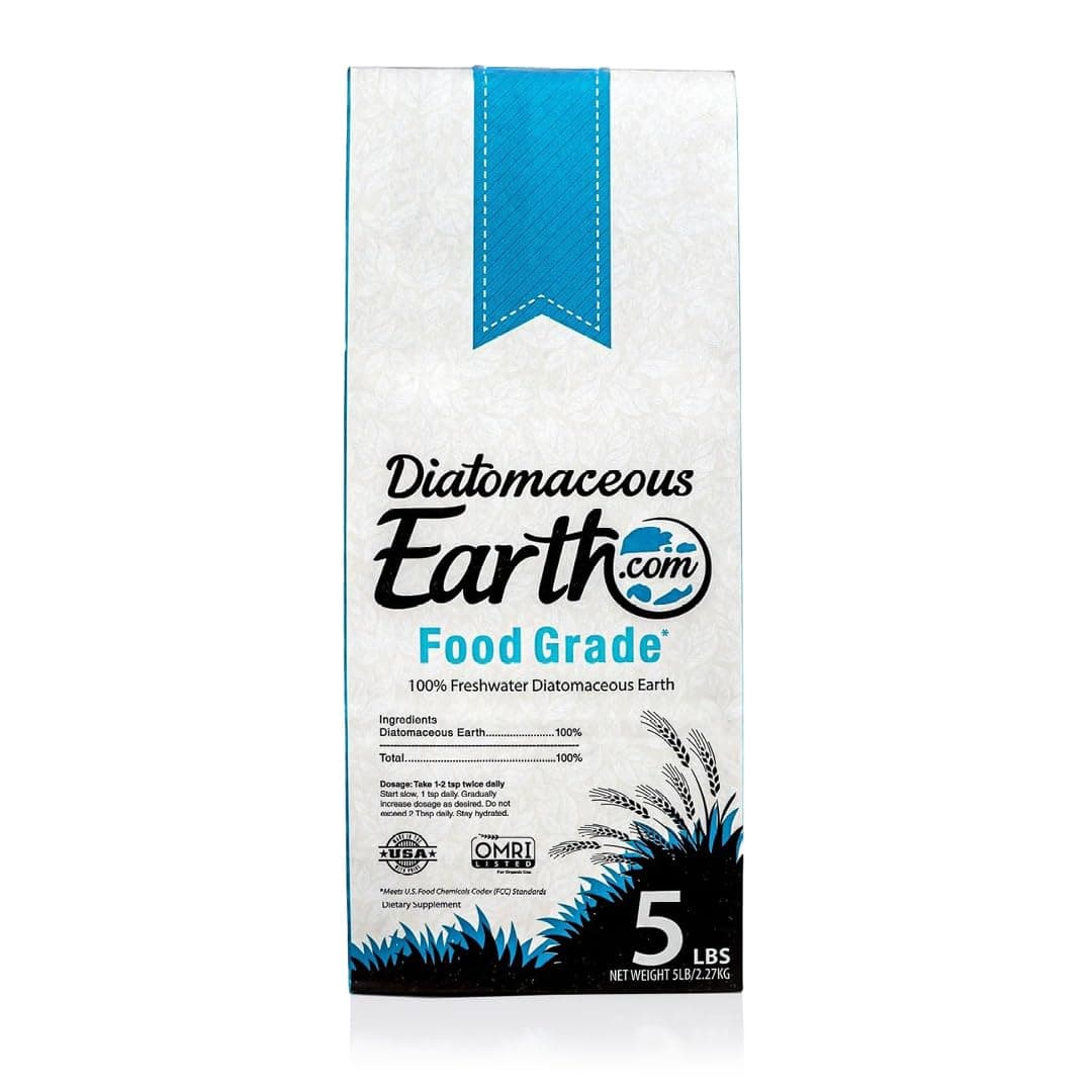 DiatomaceousEarth 5 LBS FOOD GRADE Diatomaceous Earth - 100% Organic All Natural Diamateous Powder - Diametaceous for humans is Safe Around Children