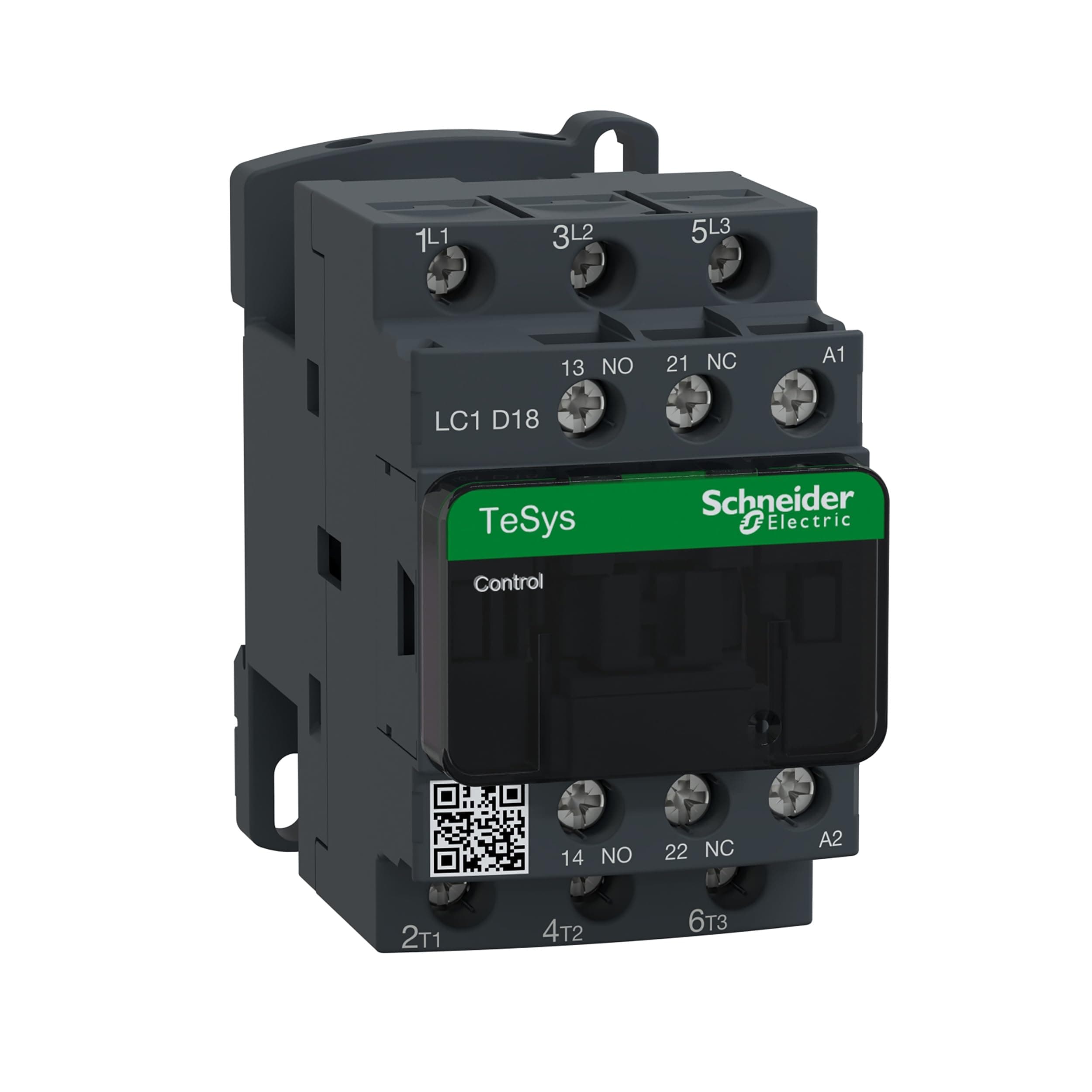 Schneider Electric TeSys D - AC Contactor LC1D18F7 110V AC 50/60Hz 3-Pin 3NO 18A Fixed & DIN Rail Mount