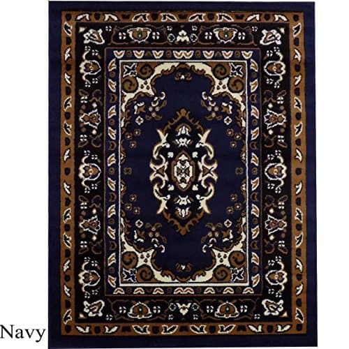Mybecca Persian Style Carpet Traditional Oriental Area Rug 5' x 7' Navy (5'2 X 6'11)
