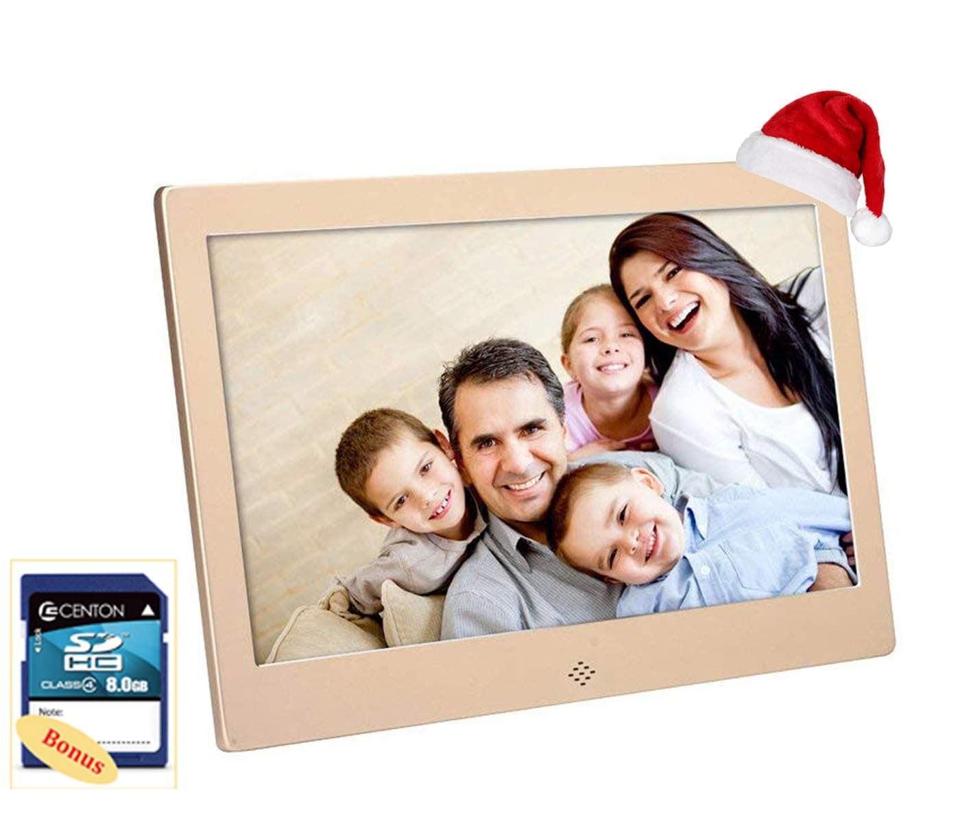 FashionUp 10-Inch DH Digital Photo Frame 1024x600 High Resolution for Wall Mount or Tabletop Use, 8GB Storage Digital Picture Frame with Remote Control Built-in Slideshow SD Card USB Flash Drive ports