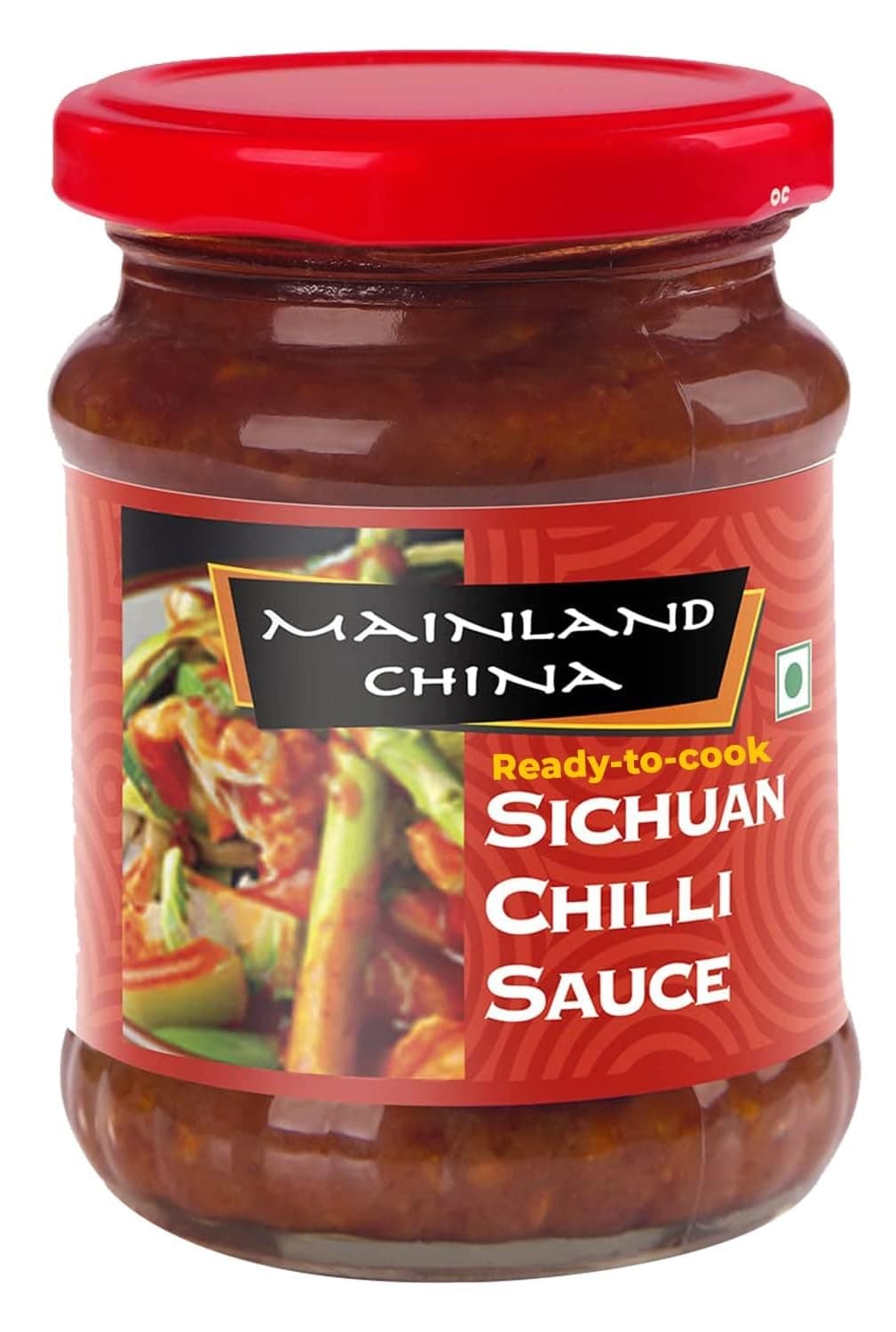 Sichuan Chilli Sauce 225g | Ready to Cook Gluten Free, Plant Based & No Artificial Flavours | Medium Spicy Sauce for Oriental Dishes | Perfect for Noodles, Fried Rice, Momos & Snacks