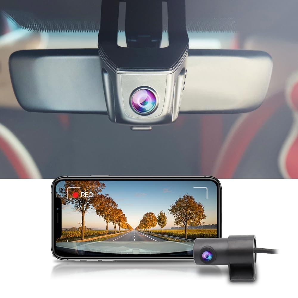 Front 2160P+Rear 1080P Dash Cam Adapts for Lexus RX NX 2016-2021 & UX 2016-2024 (Model A/No Big Cover), OEM Style, 2 Way HD Video, Loop Recording, WiFi & APP, G-Sensor, Easy to Use, 128GB Card