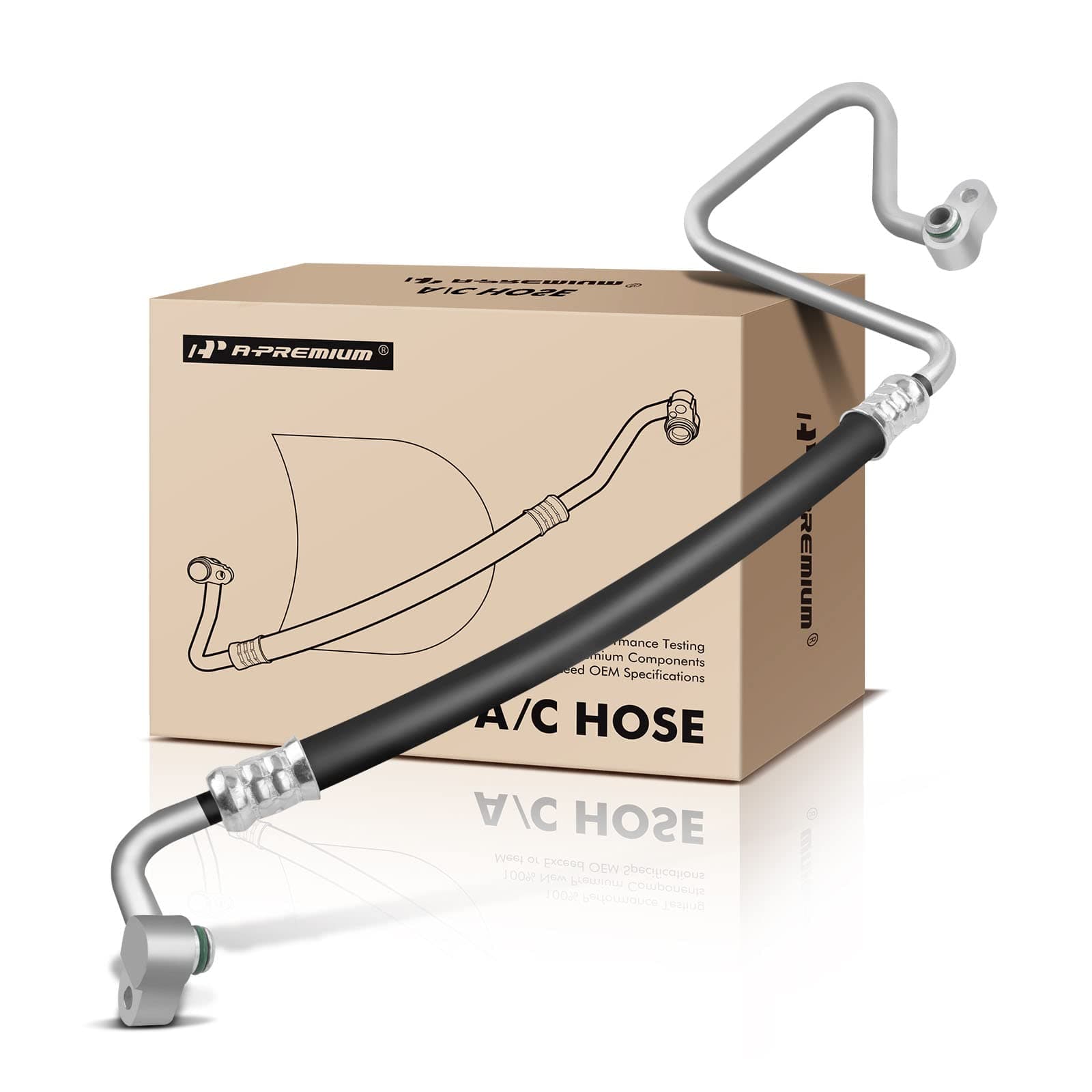 A-Premium A/C Discharge Line Hose Assembly Compatible with Honda Civic, 2006-2011, 1.8L, Compressor to Condenser