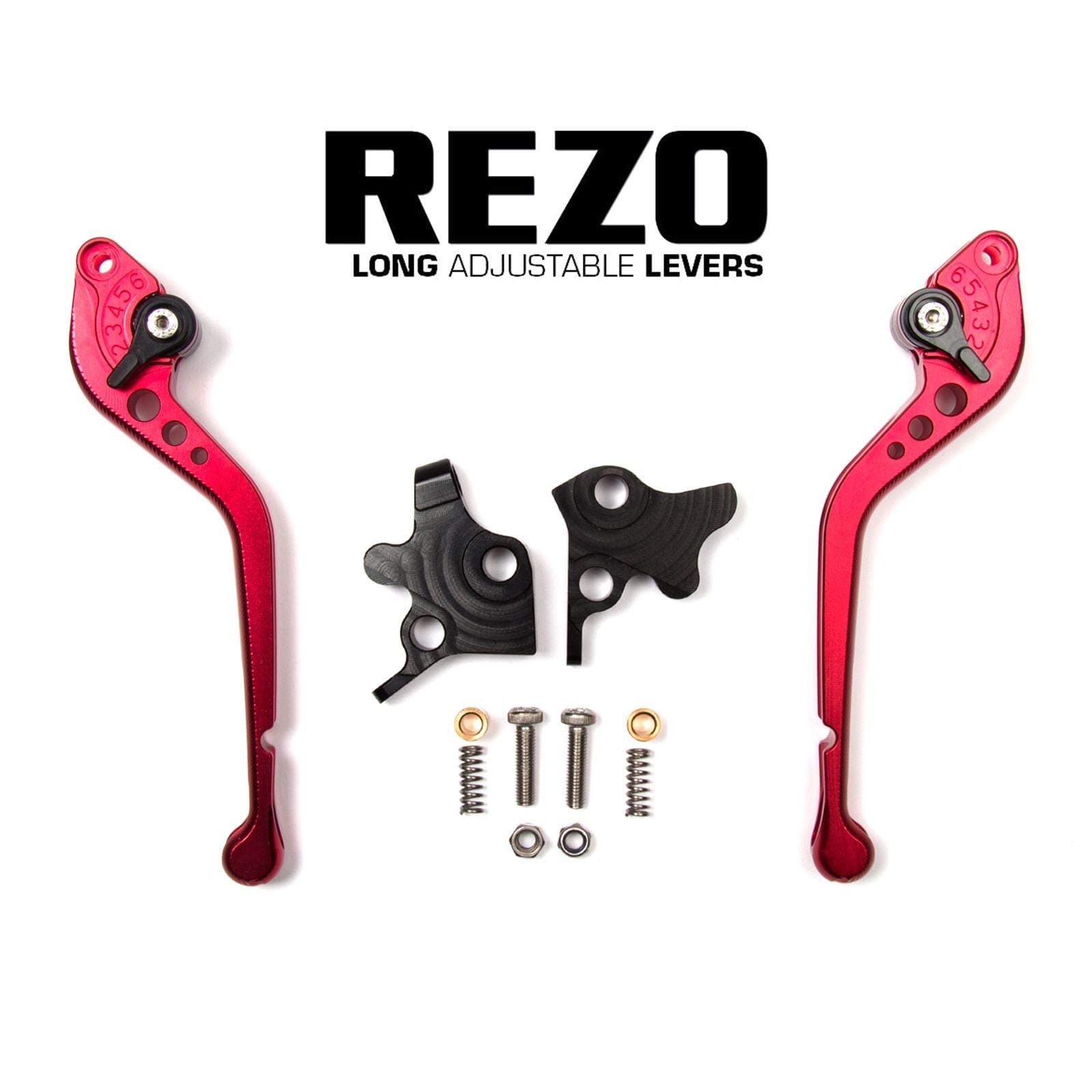 REZO CNC Adjustable Red Long Motorcycle Levers for S1000 R/RR 10-14