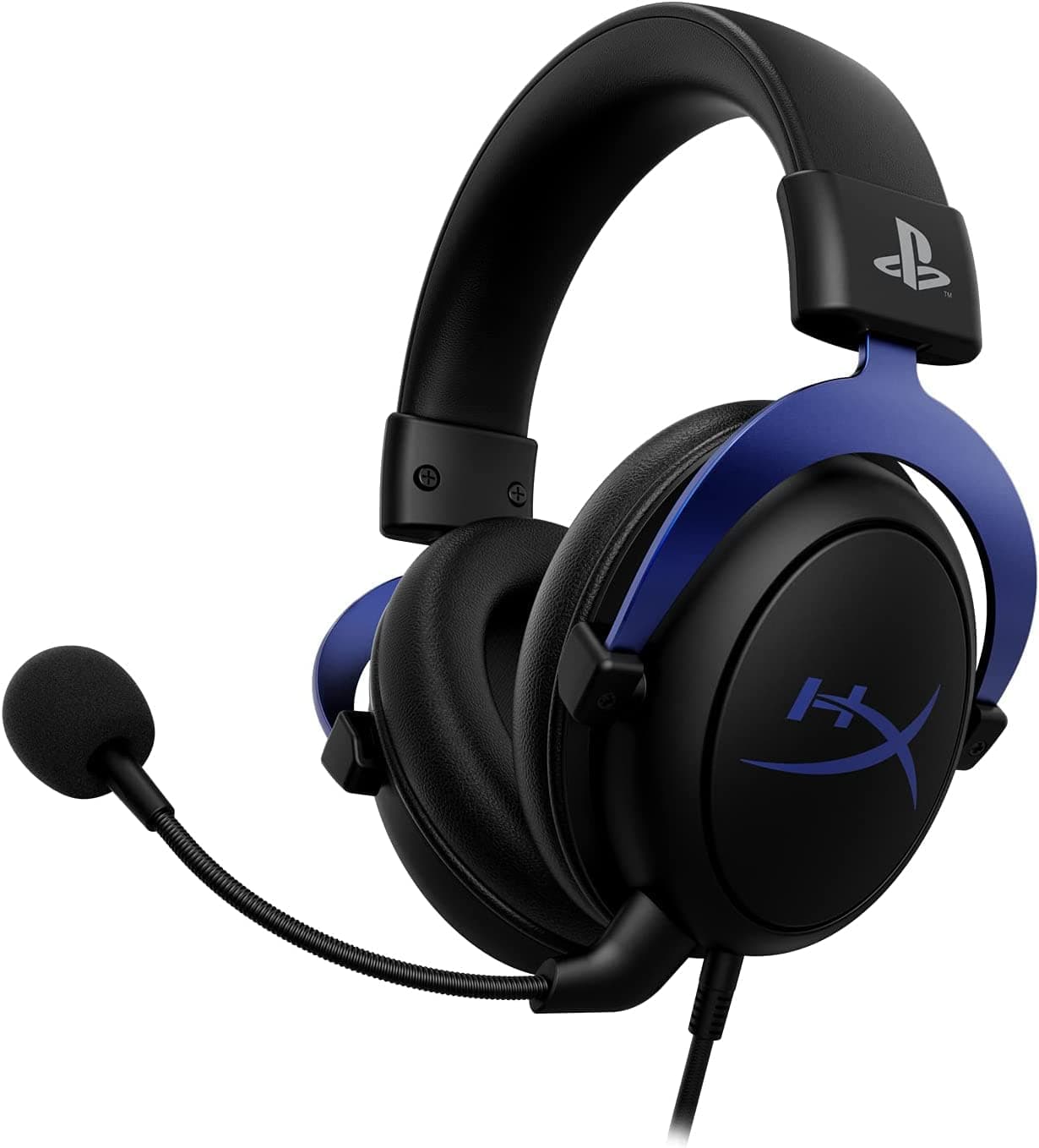 HyperX Cloud - Gaming Headset, PlayStation Official Licensed Product, for PS5 and PS4, Memory Foam comfort, Noise-cancelling mic, Durable aluminum frame,Black