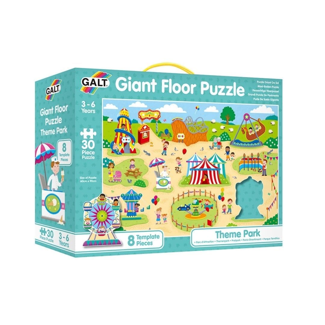 Galt Toys, Giant Floor Puzzle - Theme Park, Floor Puzzles for Kids, Ages 3 Years Plus