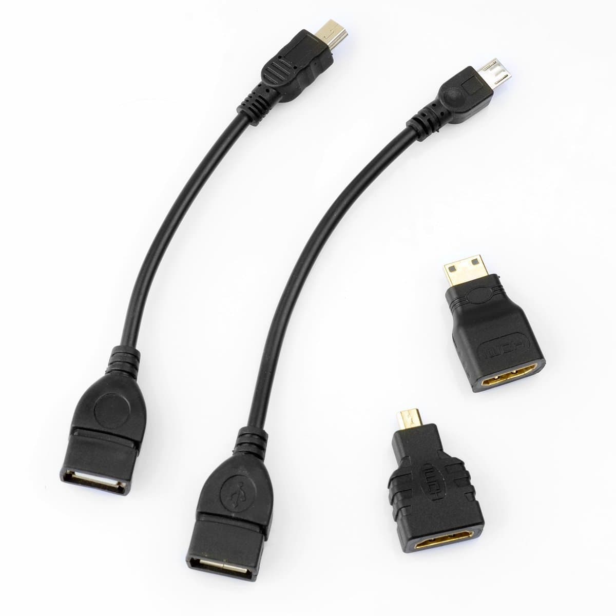 Android Tablet Cable Adapter Set-micro USB Otg; Mini USB Otg; Hdmi Female to Micro Hdmi Male;hdmi Mini-enabled Devices to Standard Hdmi