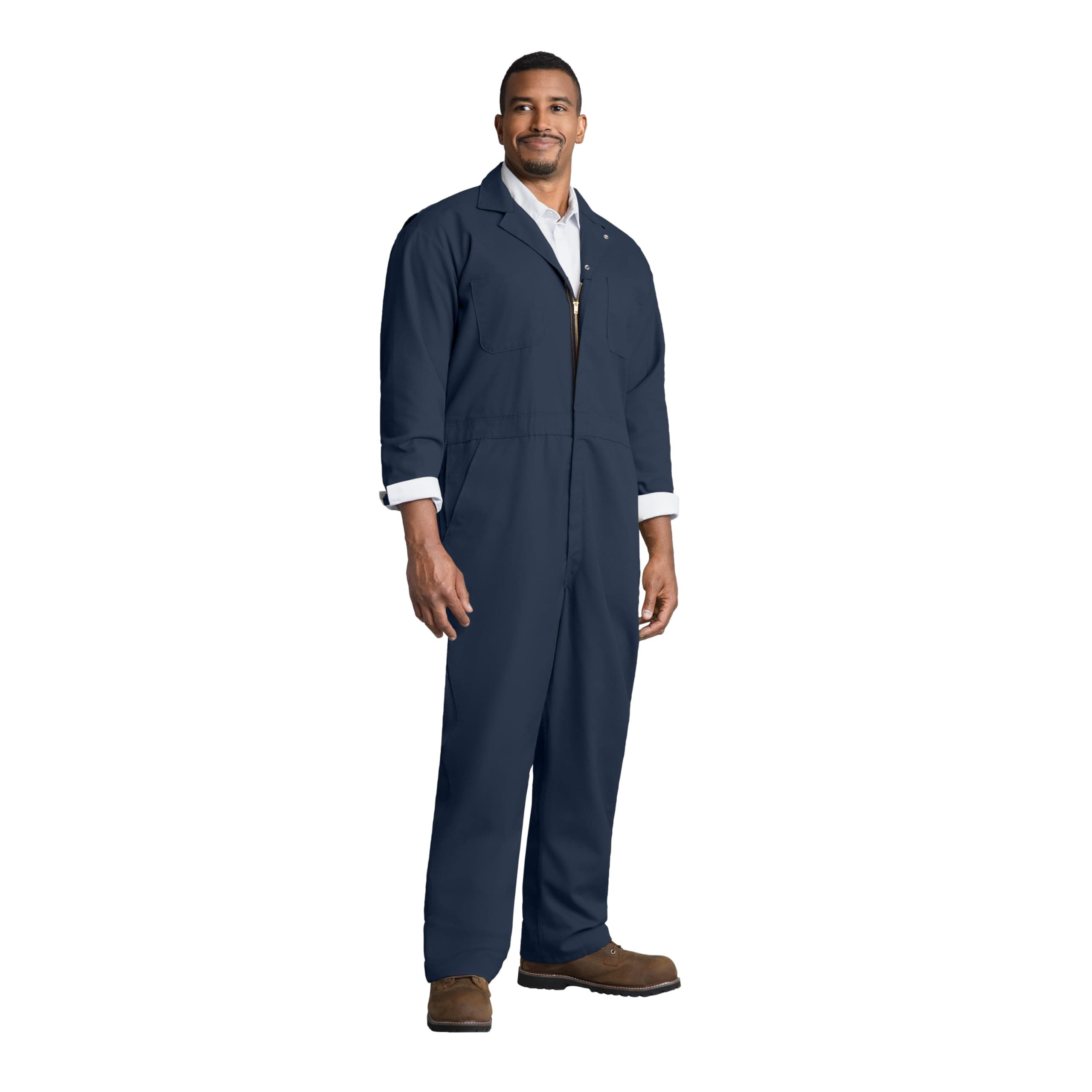 Red Kap Men's Twill Action Back Coverall With Chest Pockets - Mechanic Coveralls With Oversized Fit, Concealed Zippers