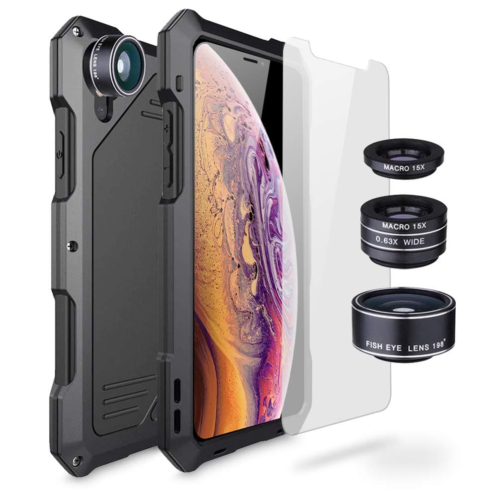 Olixar Titan Clip Armour Protective Case Compatible with iPhone X/XS - Shock Protection - Tough Protective - Armour Case - Gunmetal