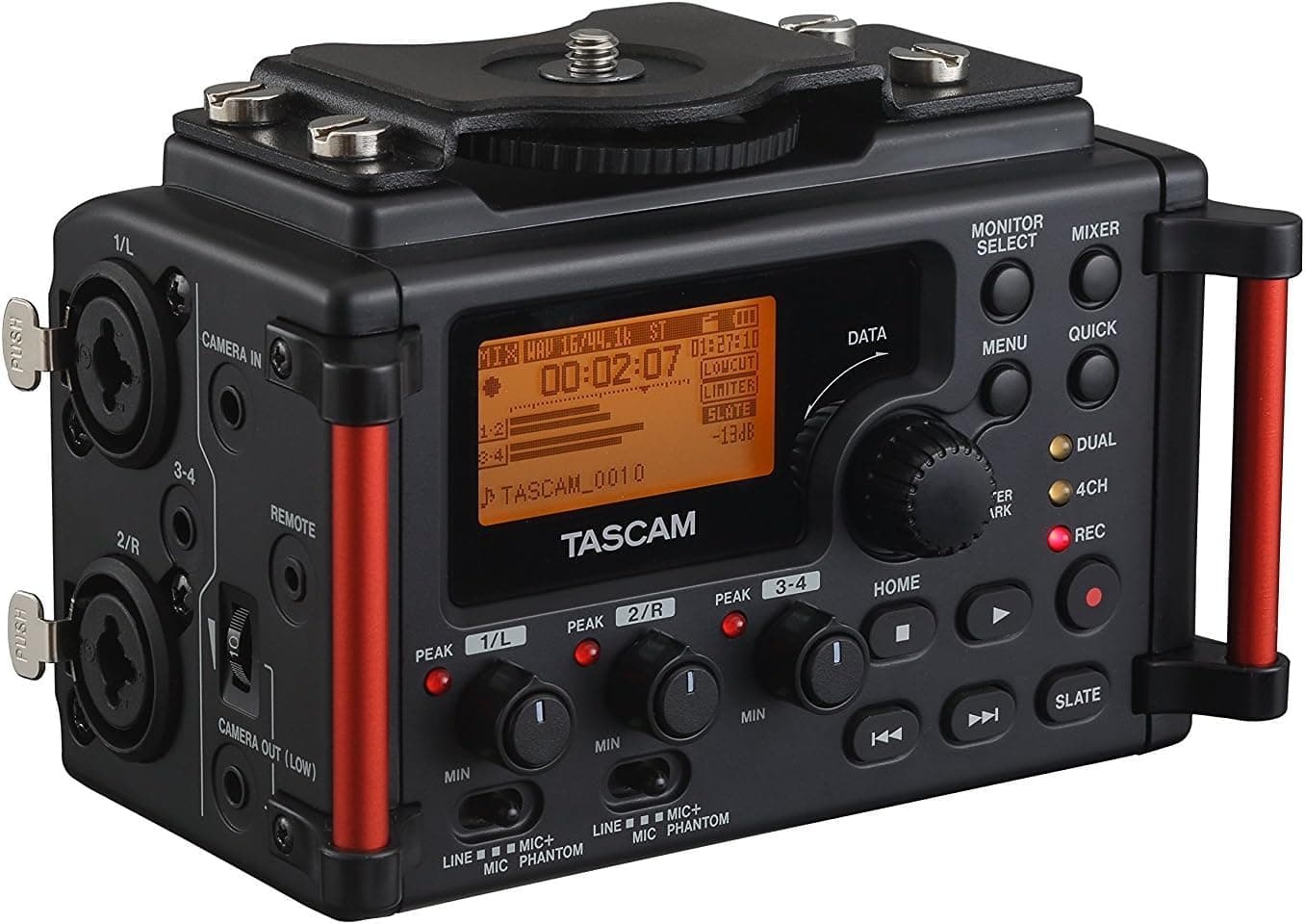 4-Channel Portable Audio Recorder for DSLR Filmmakers, Black (DR-60DmkII)