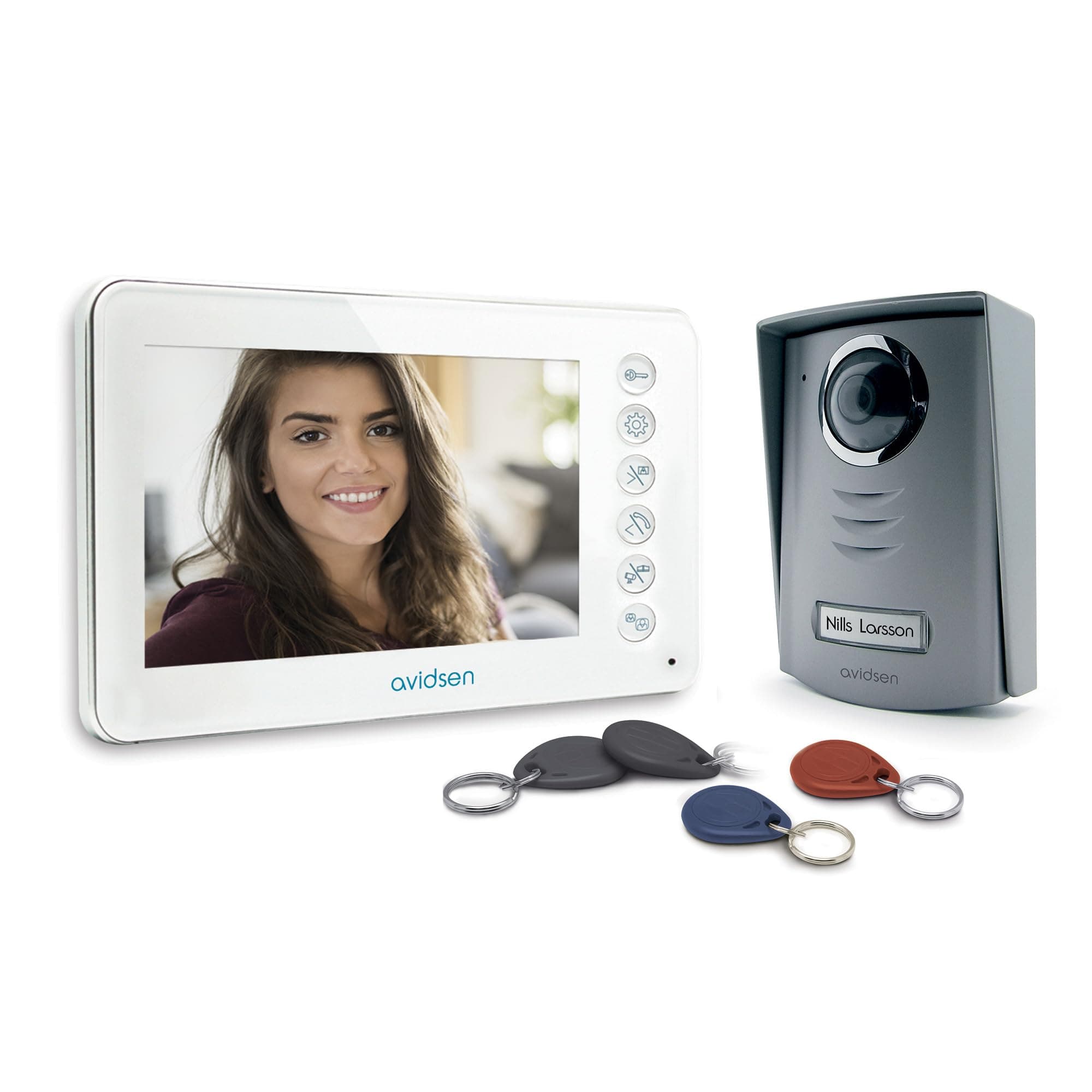 112249 Doorphone bifamiliare with Color Video Camera 3.5"Screen 4 Wire