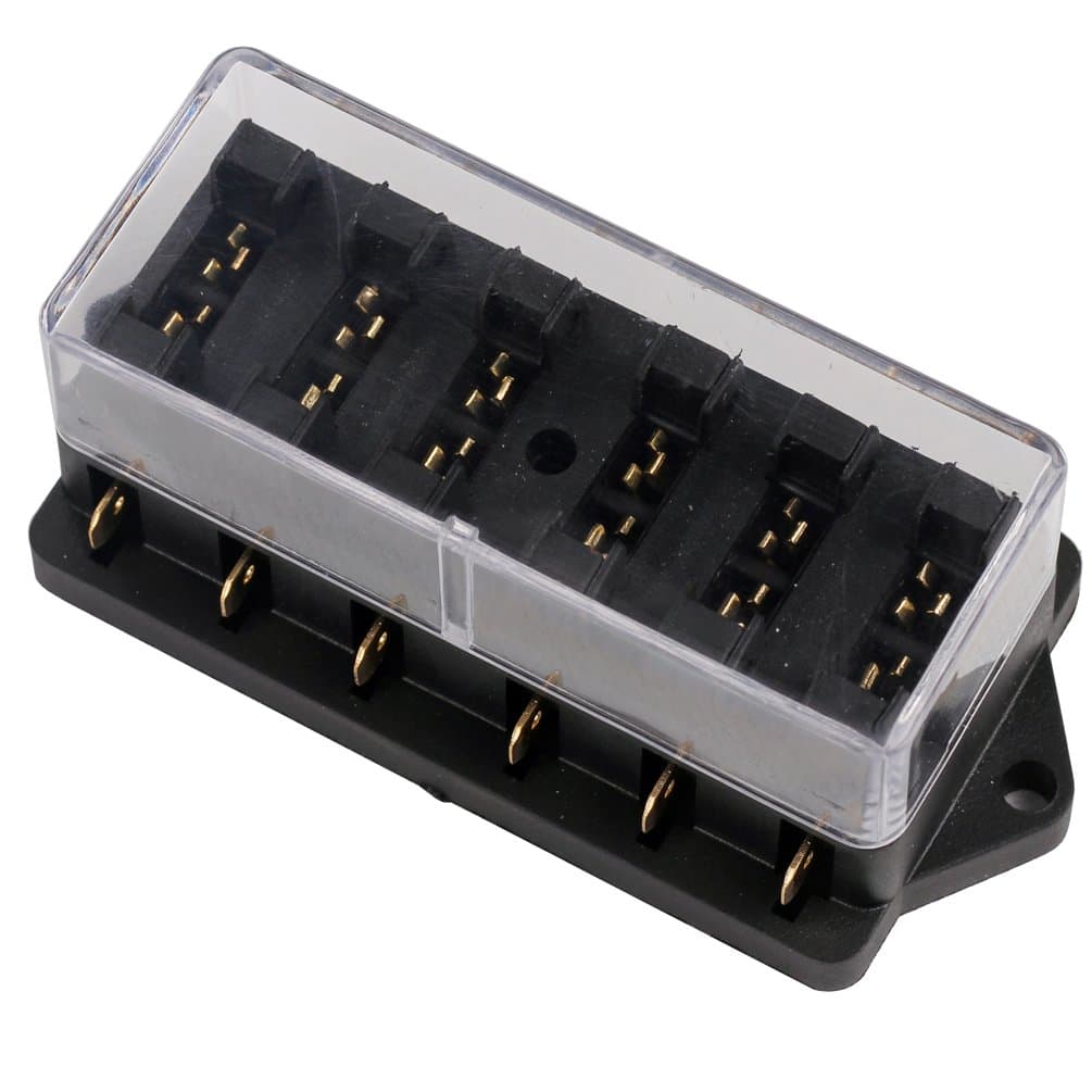 DC12V 6 Way Car Auto Circuit Blade Fuse Box Holder ATC For Middel Size Blade