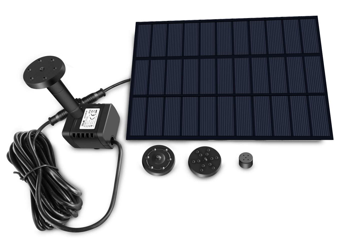 Solar Fountain with Panel Water Pump for Bird Bath Solar Panel Kit Outdoor Fountain for Outdoor Small Pond, Patio Garden and Fish Tank