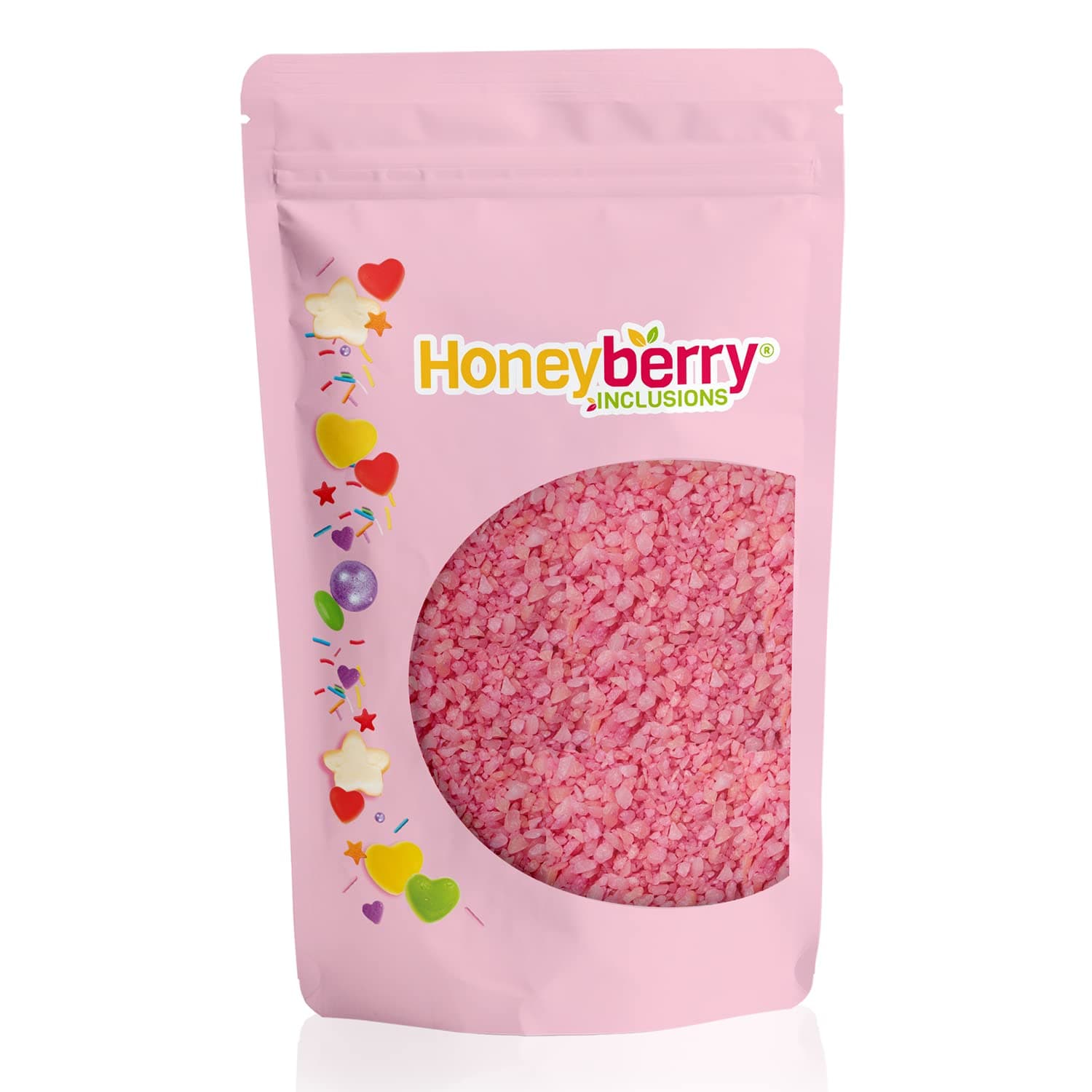 Pink Popping Candy 1kg - Cocoa Butter Coated Unflavoured Natural Pink Coloured Popping Candy for Baking Cake Decoration