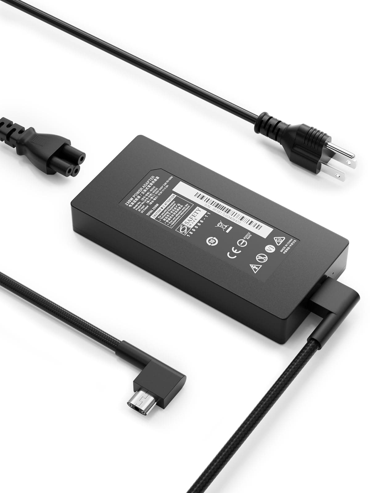 230W 19.5V 11.8A Razer Blade Charger,Razer 230W Power Adapter for Blade 17 16 15 14 RC30-0248 RZ09-0328 RZ09-0369 GTX1060 GTX1070 RTX2070 GTX1660 (2014-2023) Razor Computer Power Supply, PD65W