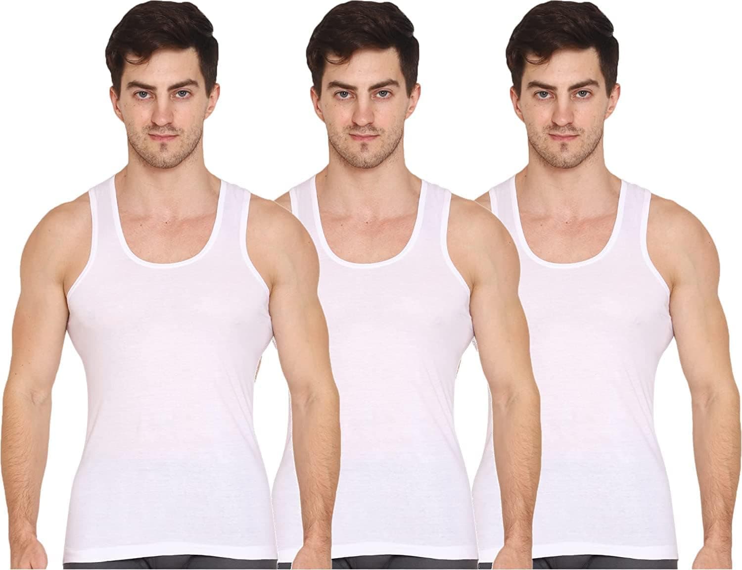 VIP Supreme Men's Cotton Regular Fit Vest (Pack Of 3)
