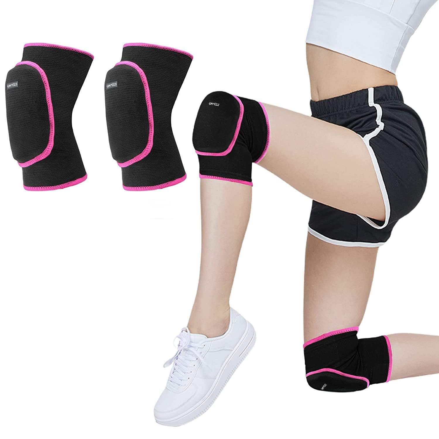 ONTYZZ Knee Pads Dance 1 Pair Stretchy Soft Kneepads Kids Knee Sleeve Sports Knee Support for MTB Handball Yoga Snowboard Scooter Football Wrestling Volleyball Knee Pads