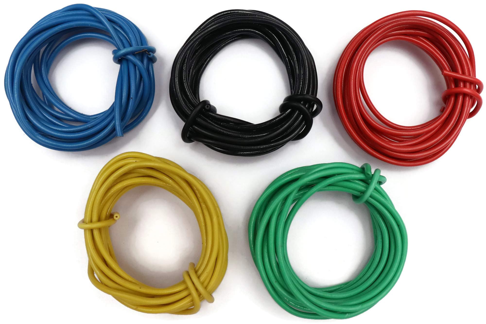 Electronic Spices Single Core Breadboard Jumper Hookup Wire"Pure Copper" Breadboard Wire, 22 Gauge Wire, Hookup Wire (2 Meters/5Color, Total 10 Meters Pack)