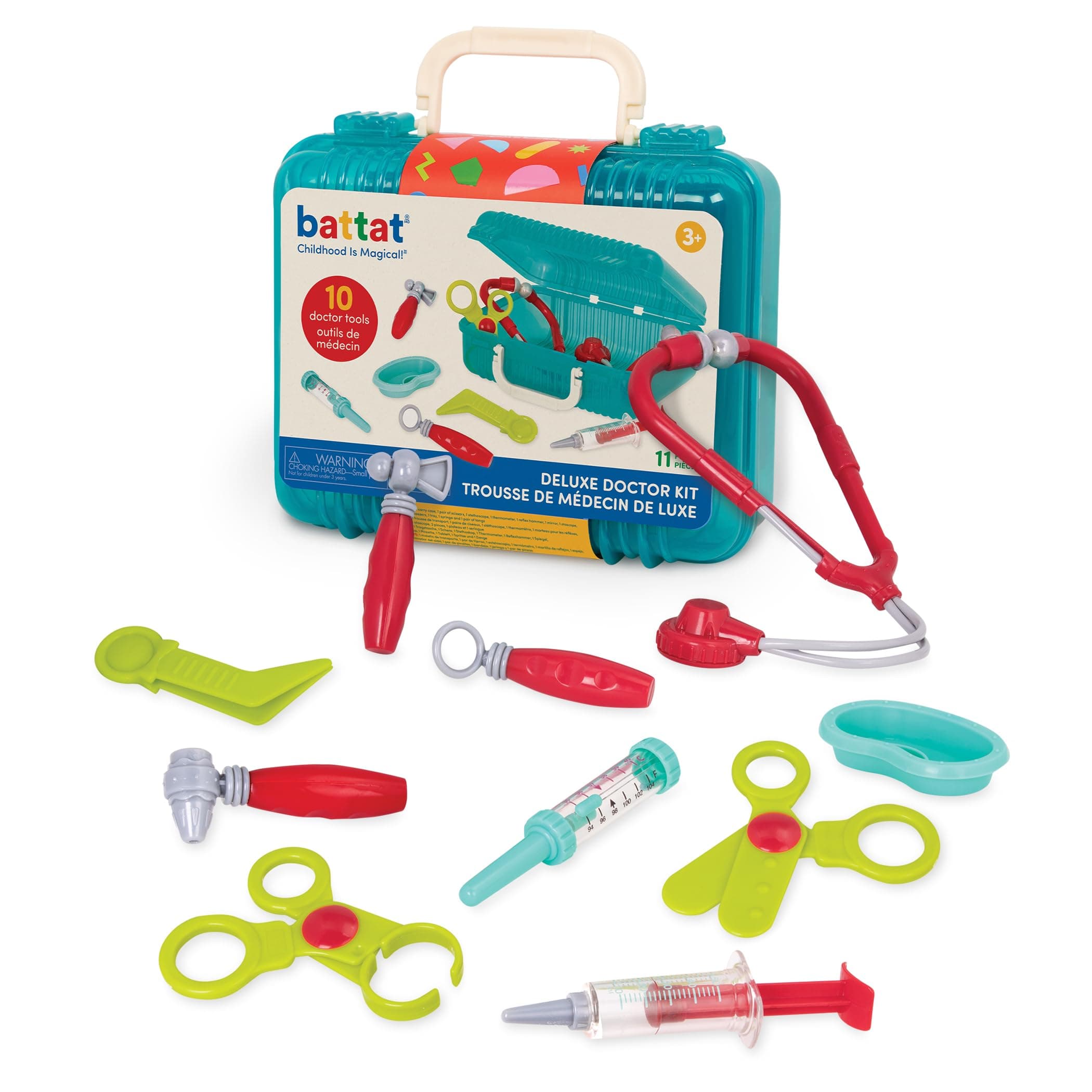Battat – Deluxe Doctor Kit – Pretend Play Doctor Set for Kids 3 years + (11-Pcs), Blue