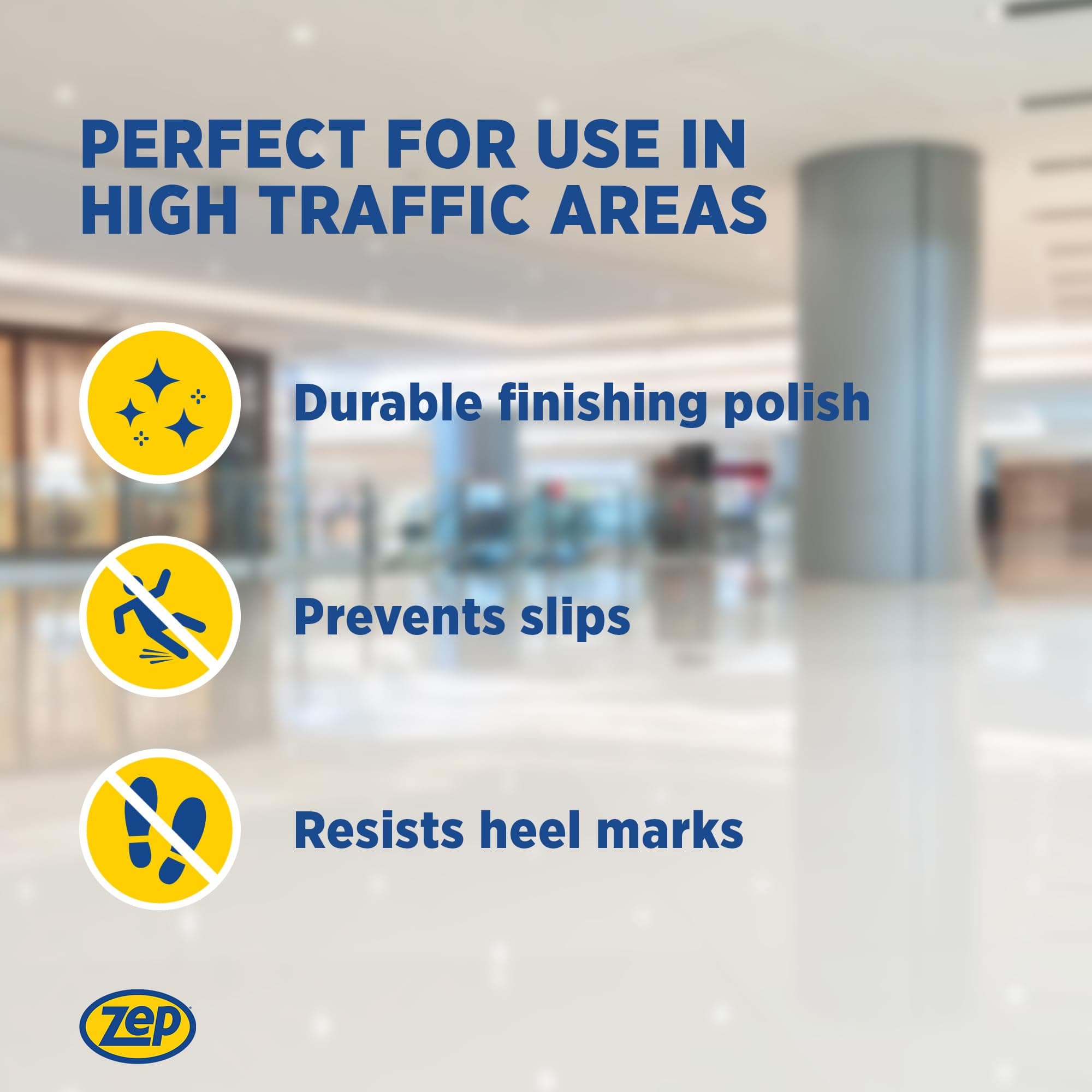 Zep High Traffic Floor Polish (1), Clear, Green, 128 oz.