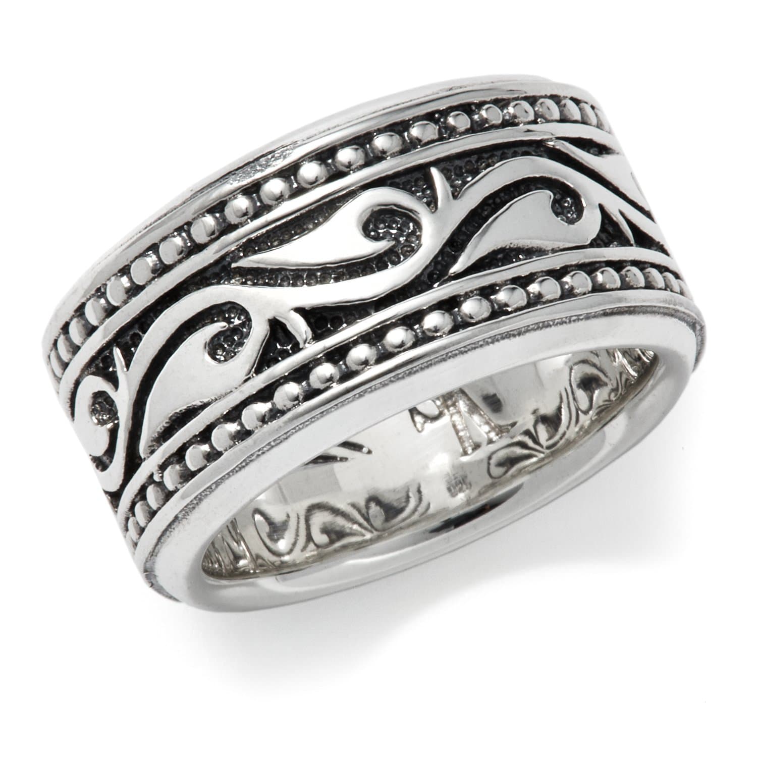 Unkaged Sparta Warrior Barbed Vine Ring 12.5mm Wide