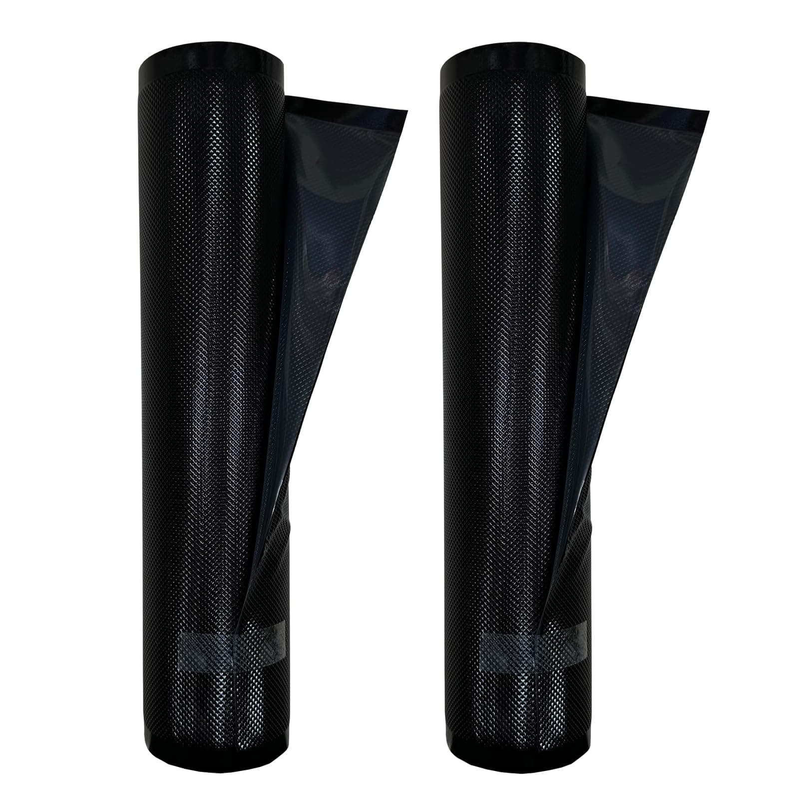 EDYCARX11" x 19.5' (Total 39 Feet) Vacuum Seal Bags Black and Clear, Vacuum Sealer Bags for Food Storage, Heavy Duty Commercial Grade 5 Mil Vacuum Bags, 2 Rolls