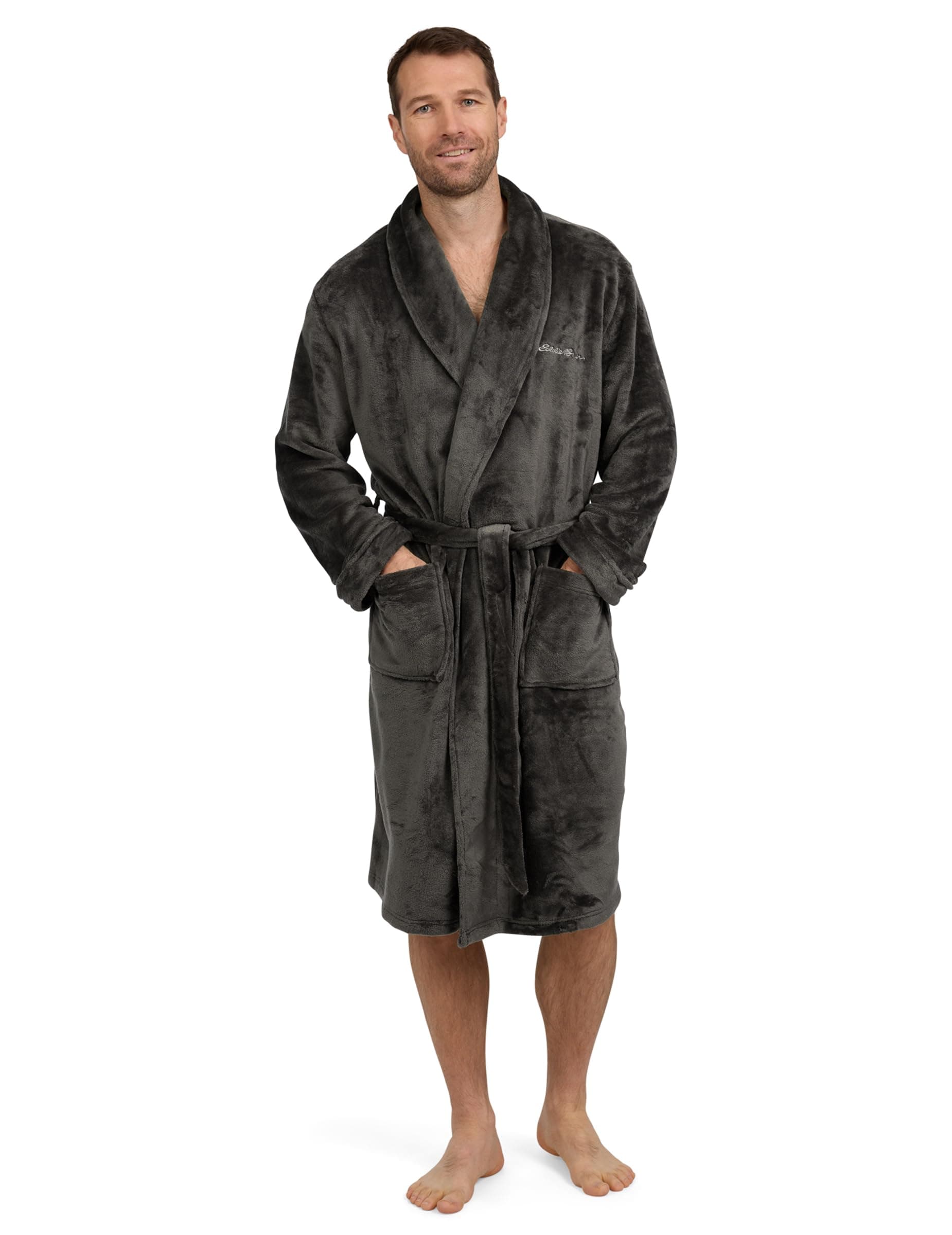 Mens Robe Plush â Fuzzy & Fluffy Fleece Spa Robes for Men | Soft Warm Winter Bathrobe with Pockets & Belt