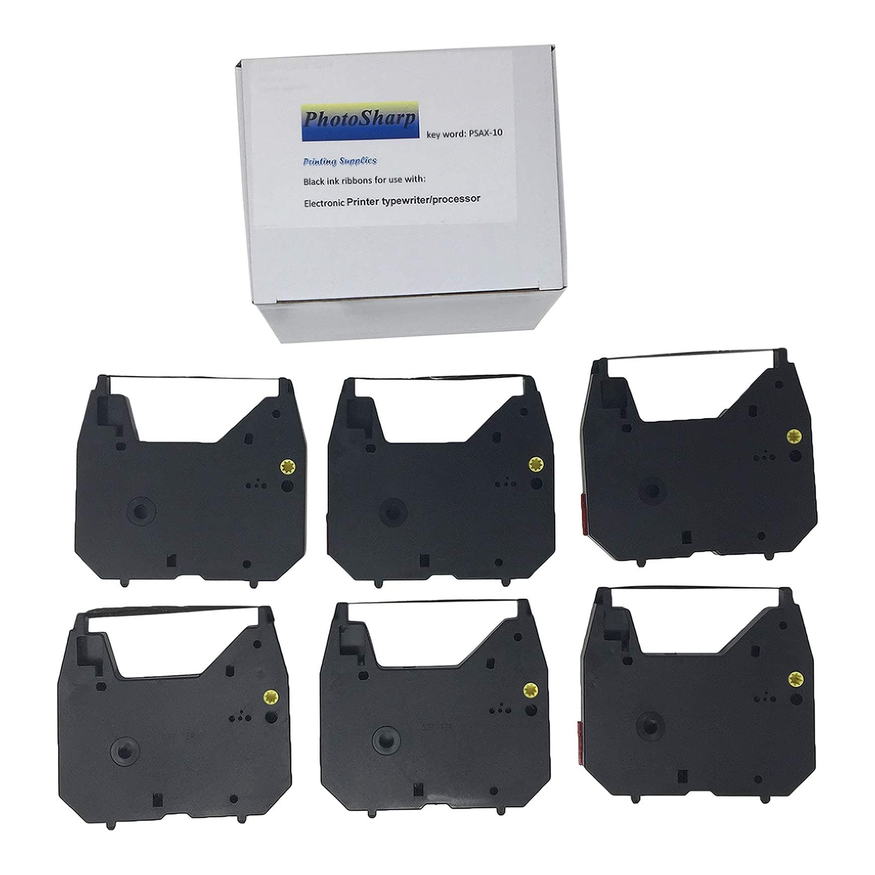 6 Black Compatible Ink Ribbon Cartridge for Panasonic KX-W905 KX-W955 KX-WD55 KX-WL45 KX-WL50 KX-WL55 Electronic Typewriter Dot Matrix Printer AX10