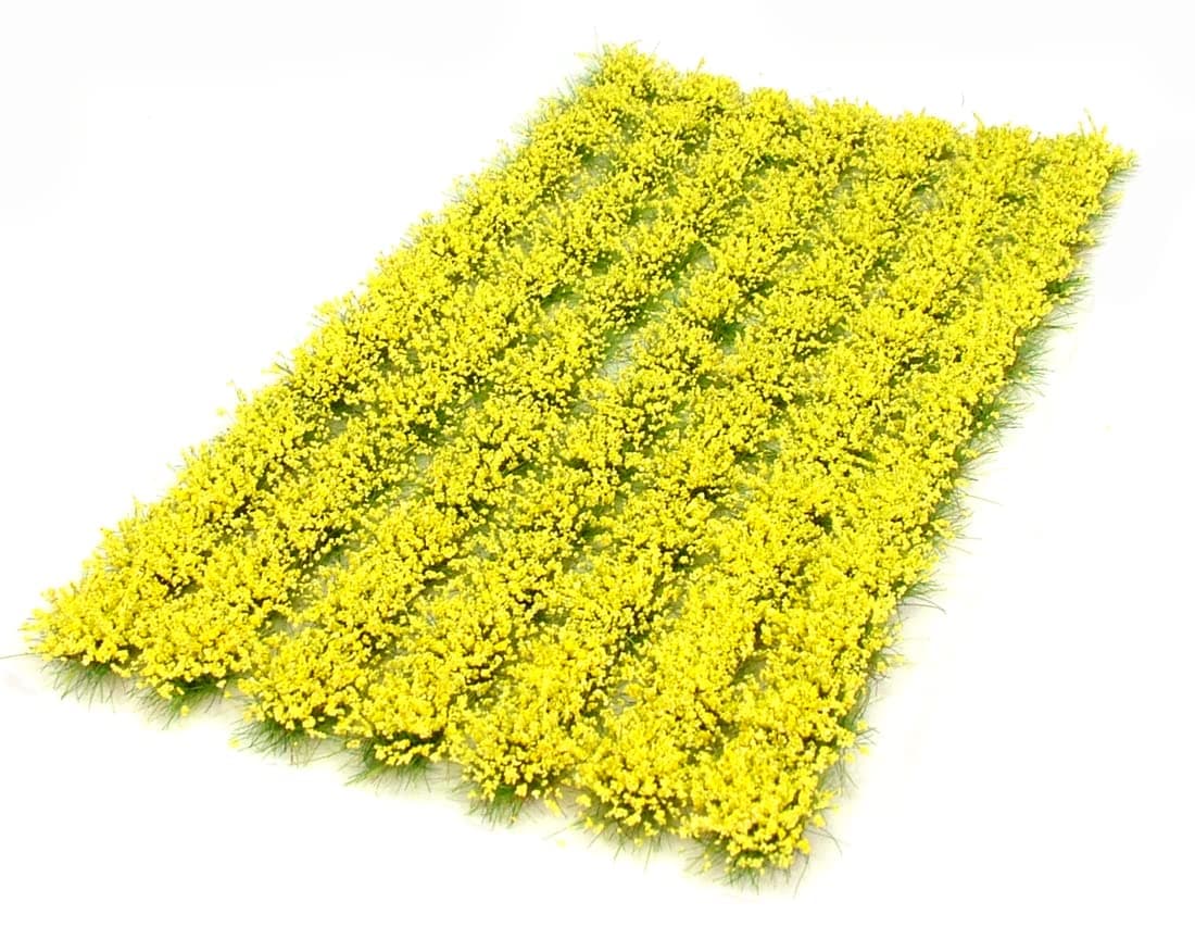 6mm Yellow Flower Tufts x91 Static Grass Self Adhesive - Warpainter Scenics