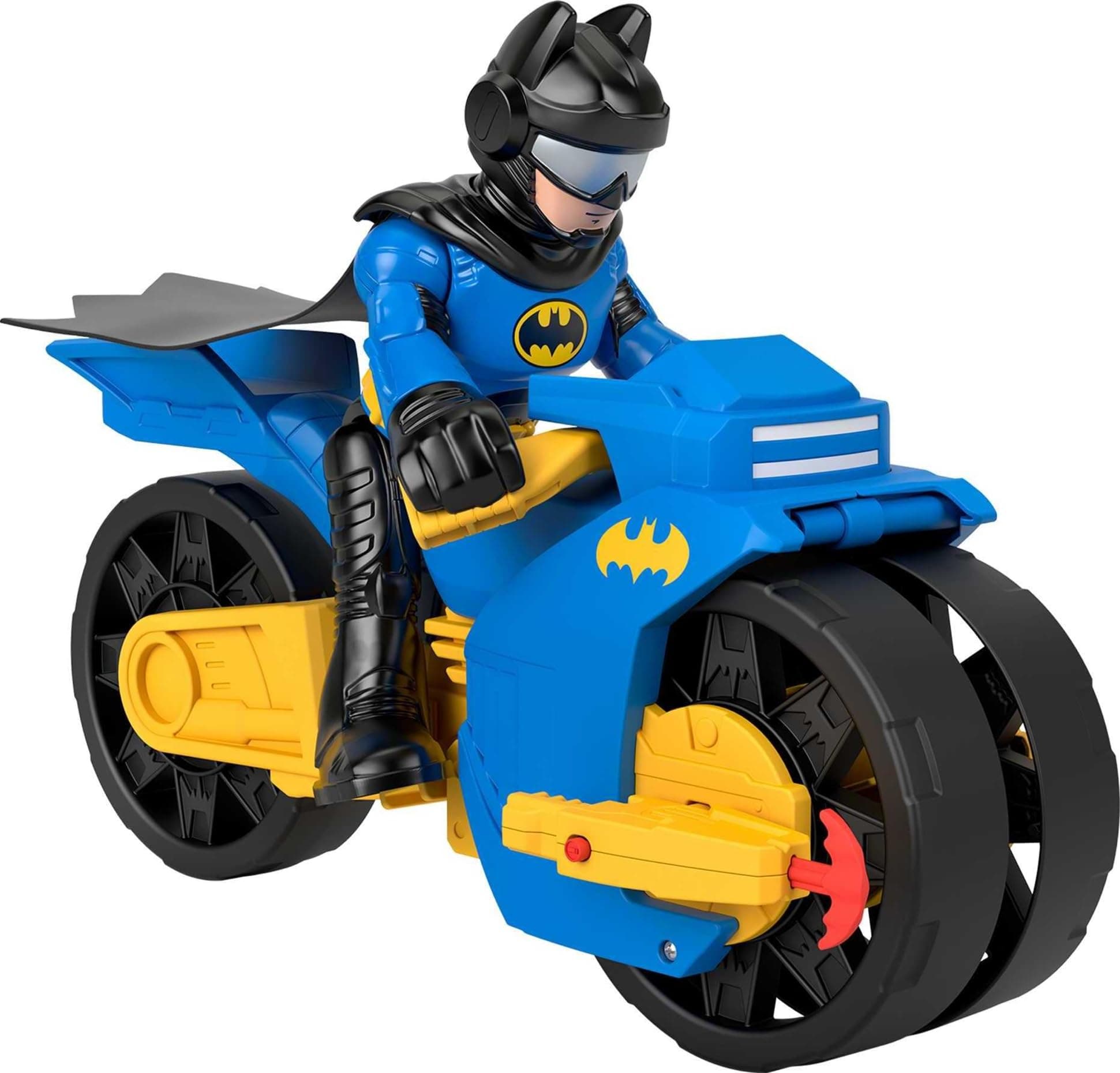 Fisher-Price Imaginext DC Super Friends Batman Toys, XL Batcycle & XL Figure, Each 10 Inches, for Preschool Pretend Play Kids Ages 3+ Years, HNM32