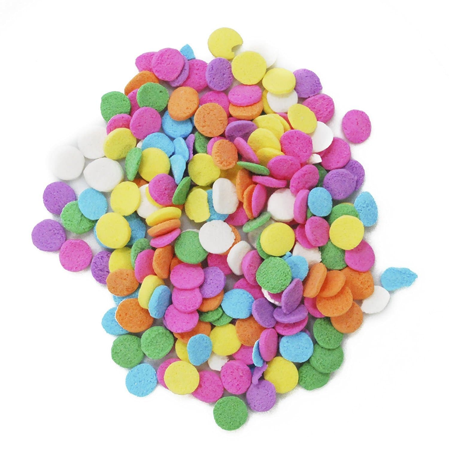 CakeSupplyShop Large Round Pastel Confetti for Cake and Cupcake Edible Decorations 4 oz