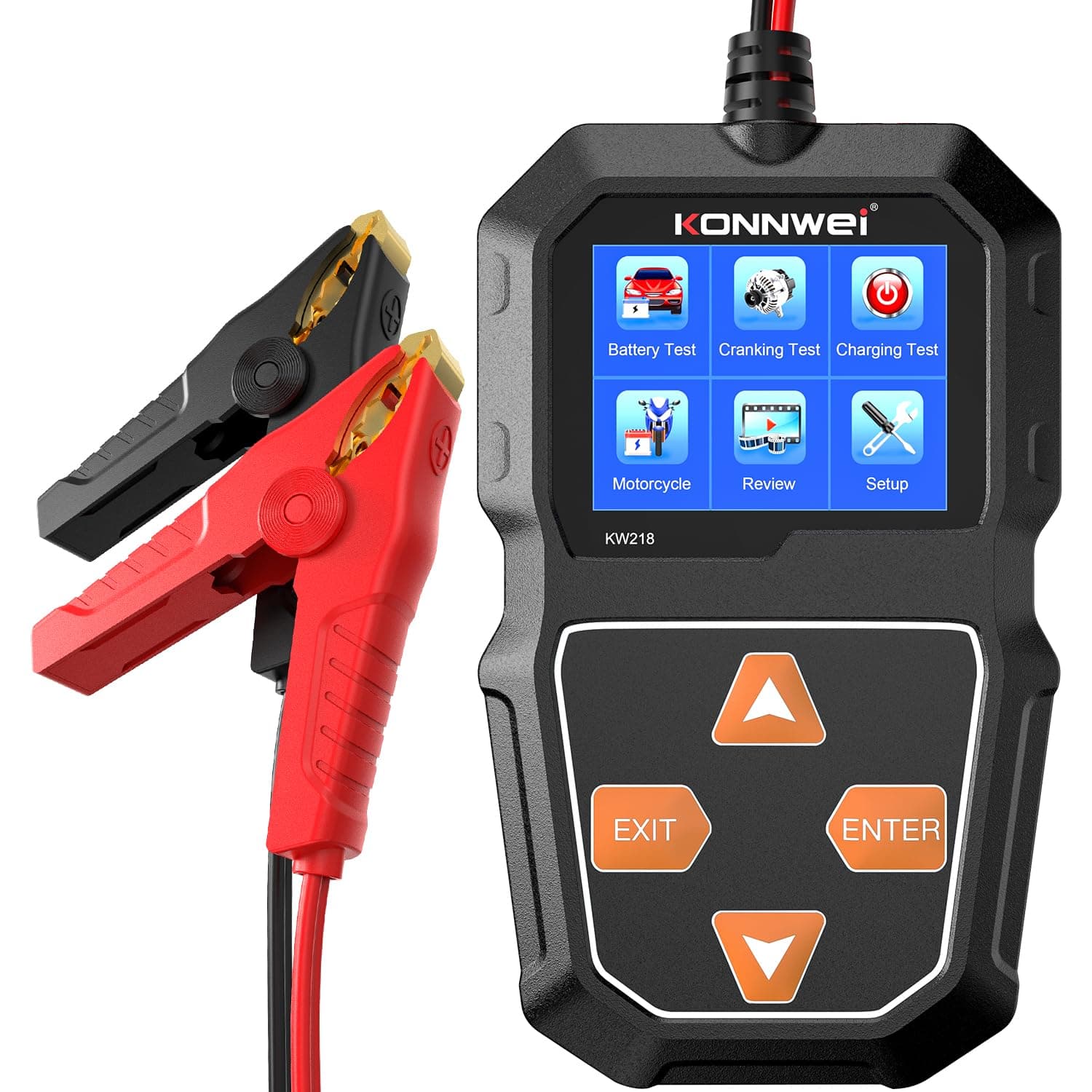 – Car Battery Tester 6V 12V, KONNWEI KW218 100-2000 CCA Battery Load Tester Digital Automotive Charge Analyzer and Charging System Test Tool for Car Truck Motorcycle ATV SUV Boat Yacht
