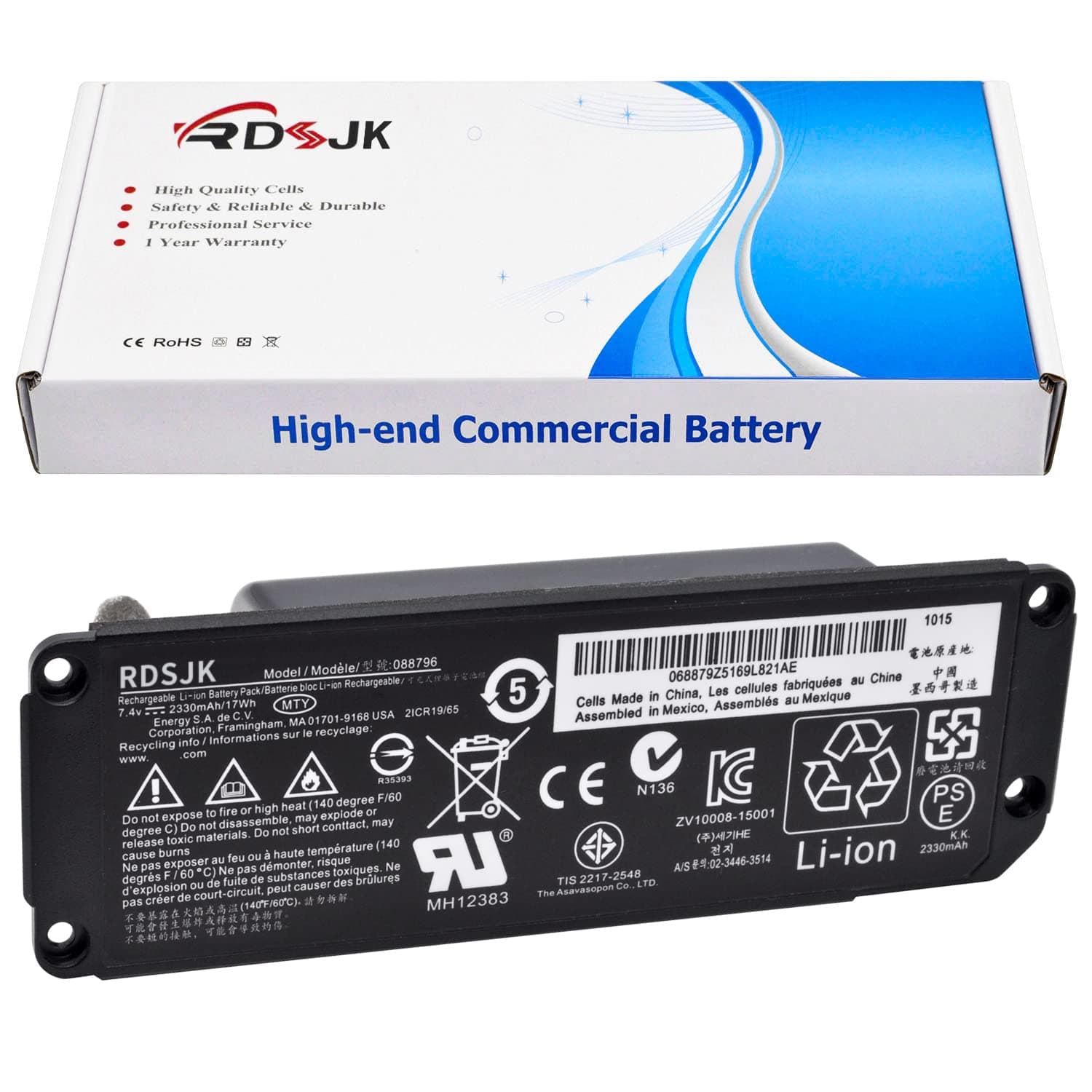 RDSJK 088796 088789 088772 Battery Replacement for Bose Soundlink Mini 2 II mini2 mini II Bluetooth Speaker 7.4V 17Wh