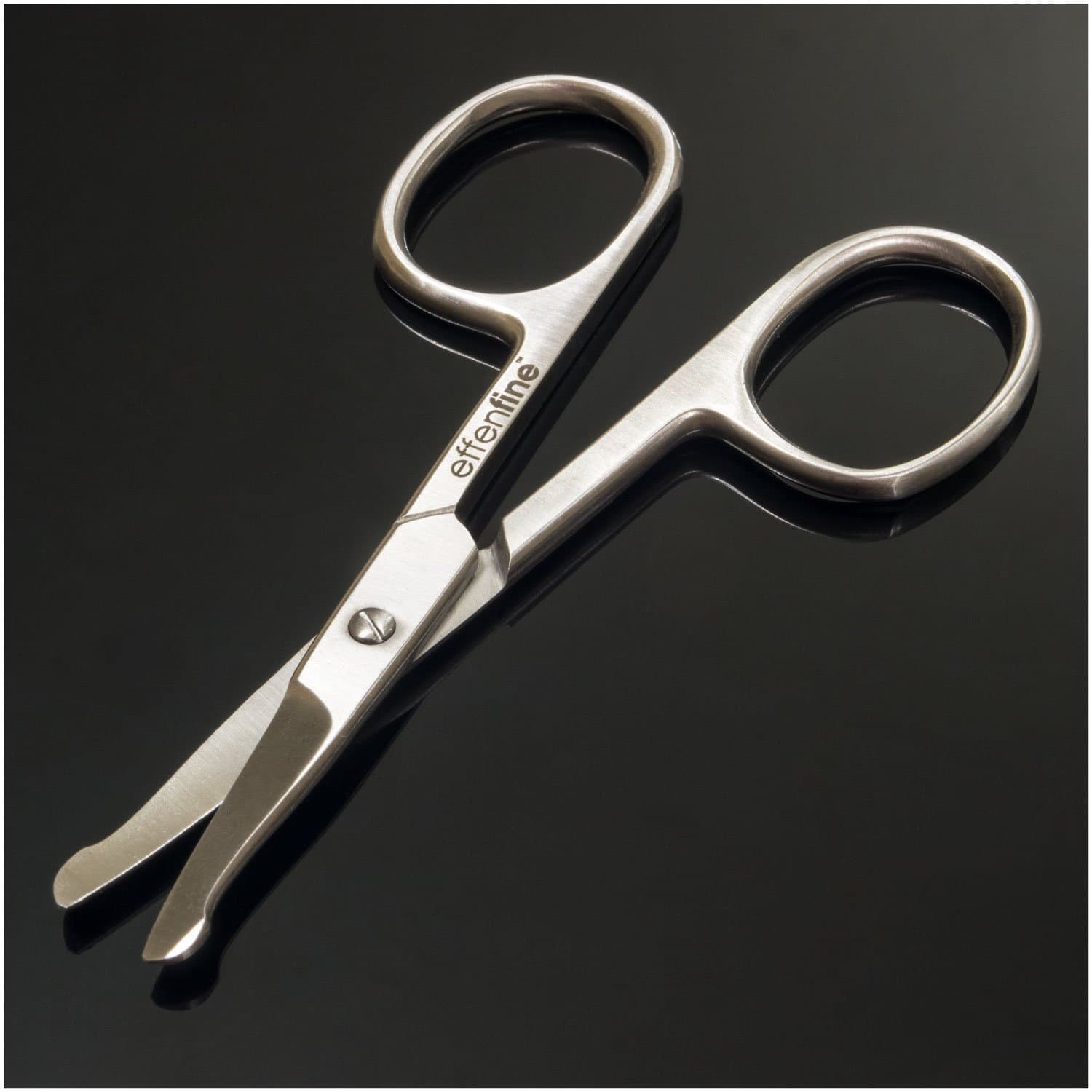 Hair Scissors for Trimming - Safely Trim Nose Ears Eyebrows Mustaches and Beards, German Stainless Steel Scissors with Safety Tips