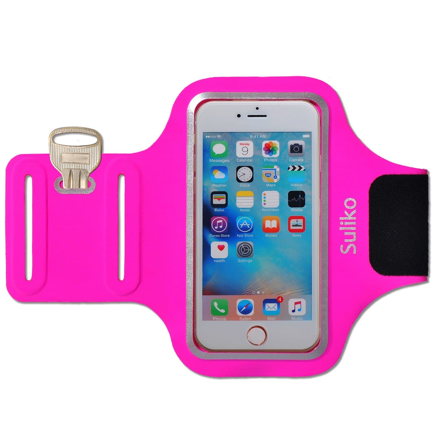 iPhone 6 Plus Armband, Sports & Running Armband, Soft Lycra, Super Comfort Fit, Sweat Resistant (Pink, Armband for iPhone 6 Plus/6S Plus, Samsung Note 4/5)
