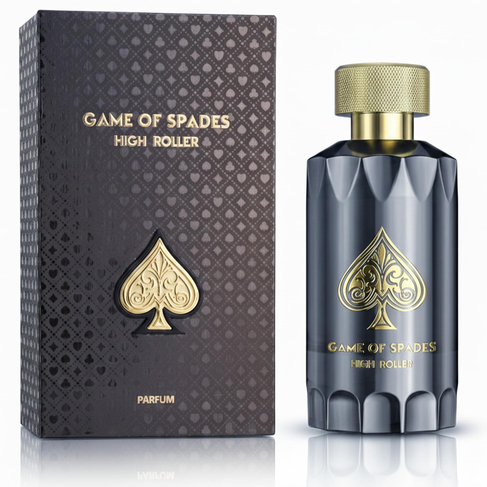 Jo Milano Game of Spades High Roller Parfum Spray | 3.4 oz (100ml) | Warm, Soft, Citrus, Oud, Patchouli Scent | Long Lasting Fragrance for Men and Women (Unisex)