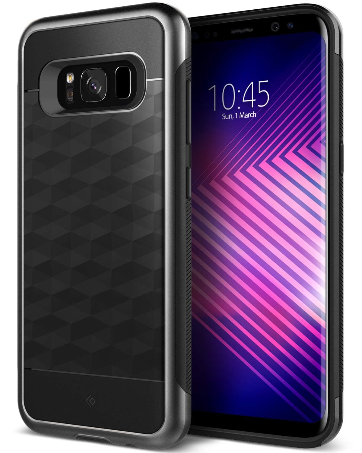 Caseology Parallax for Galaxy S8 Case (2017) - Award Winning Design - Black