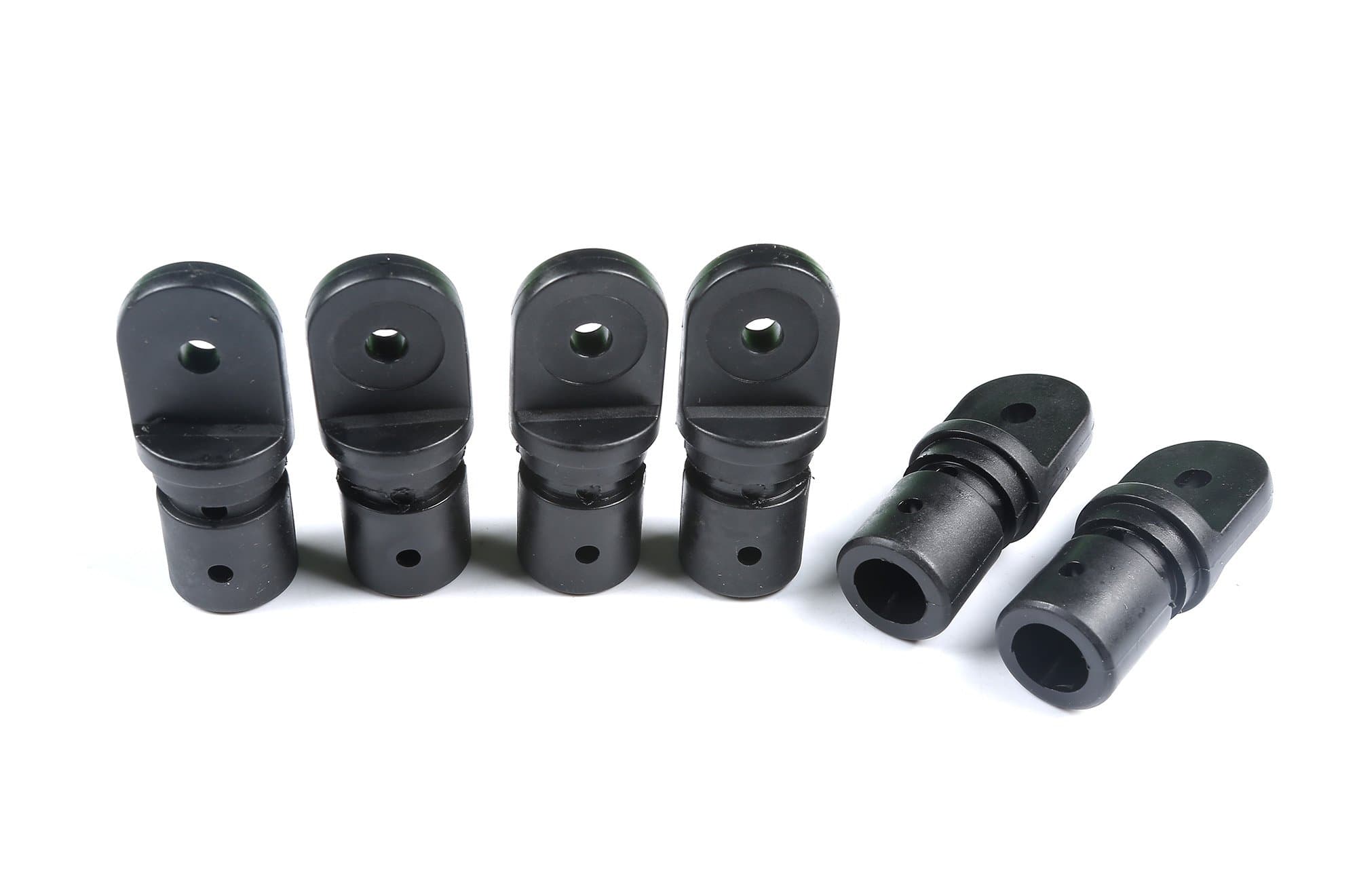 Mxeol Boat Top Fittings Hardware Combo Black Nylon Bimini Caps Jaw Slides Deck Hinges Pad Eye w/Screws