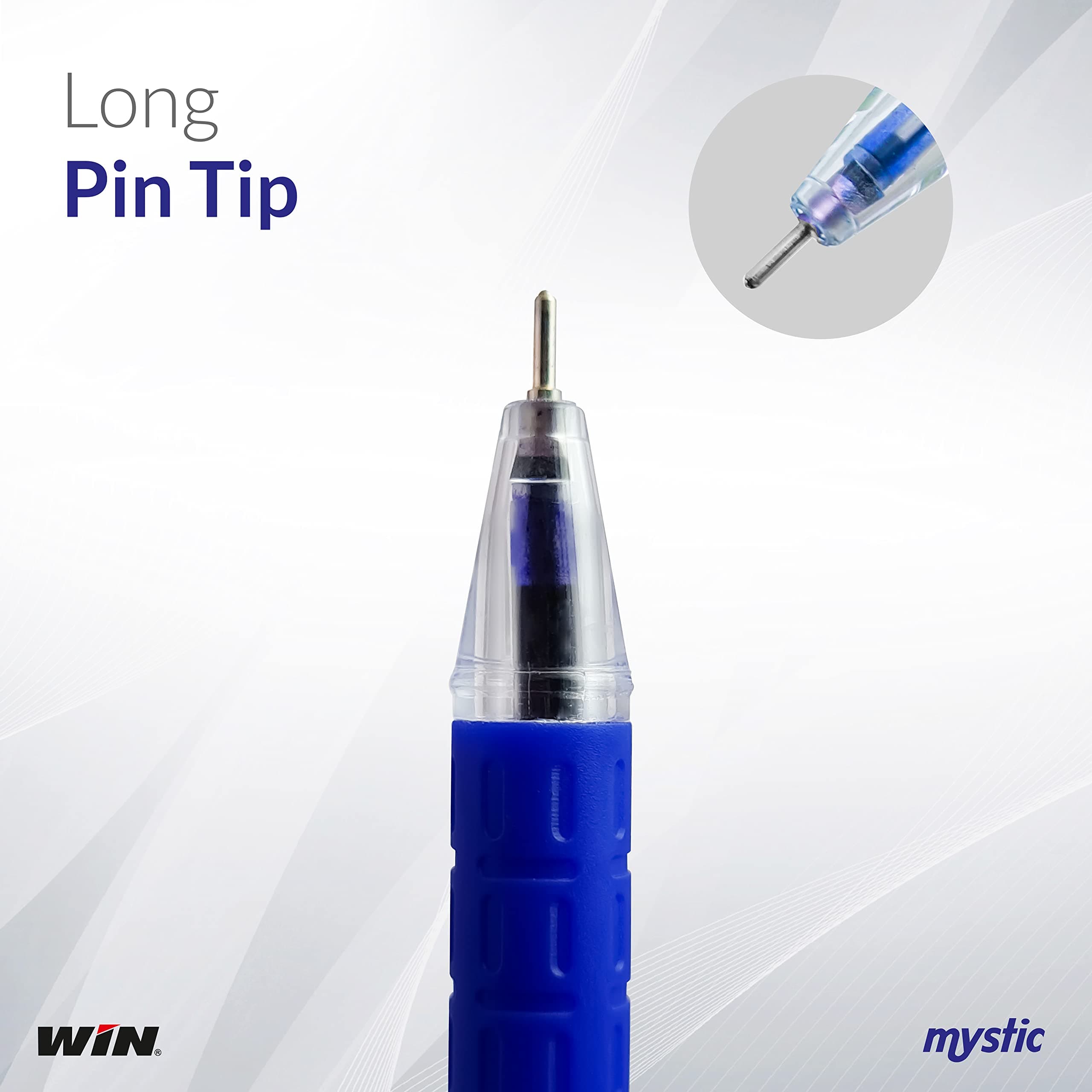 WIN Mystic 60Pcs Blue Pens|Comfortable Grip|Smooth Ink Flow|0.7mm Tip |Pens for Writing |Ball Pens for Students|Ideal For School,Office & Business Use|Ball Pens