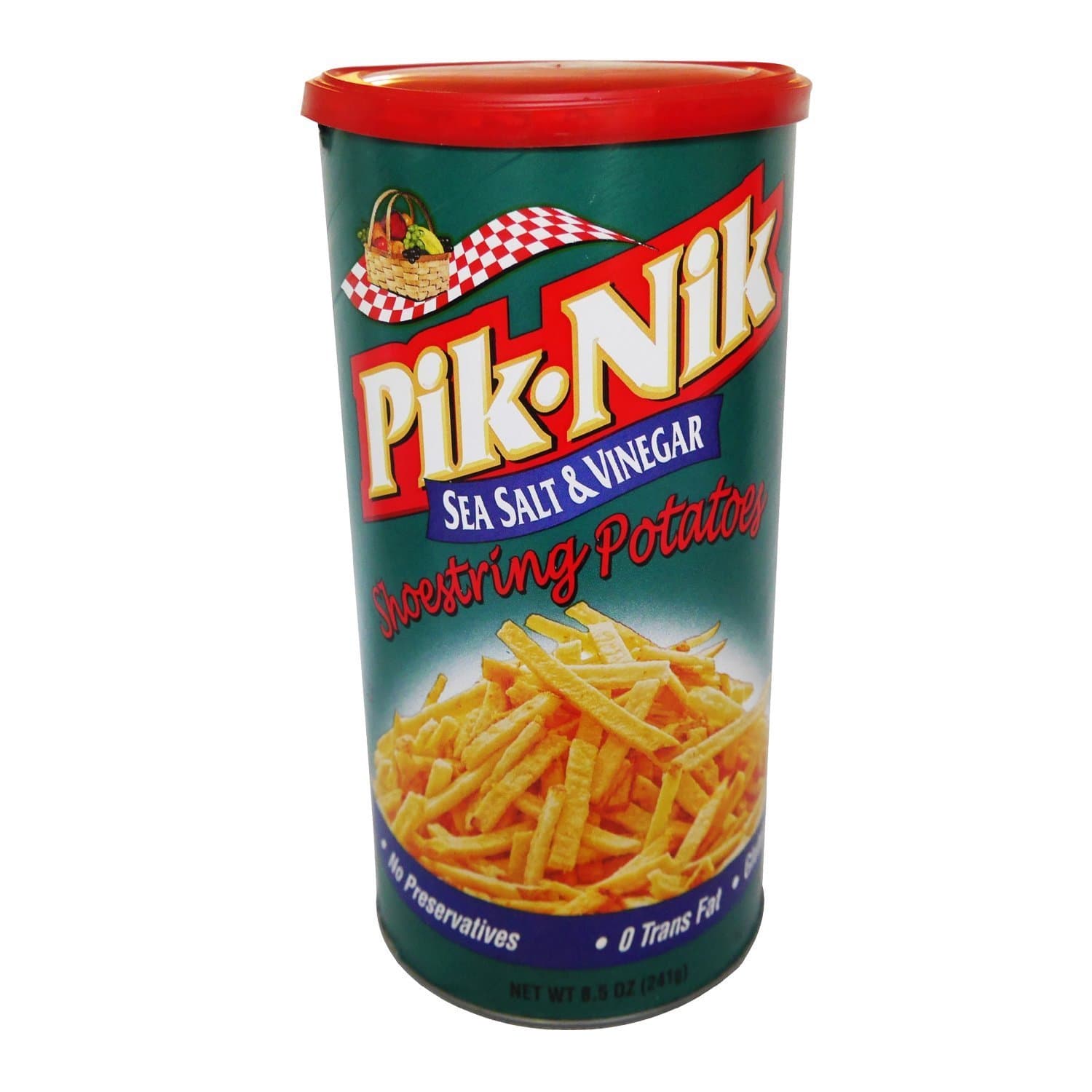 Pik Nik Sea Salt & Vinegar Shoestring Potatoes - 8.5 Oz. Cans (2 Pack) by Pik-Nik