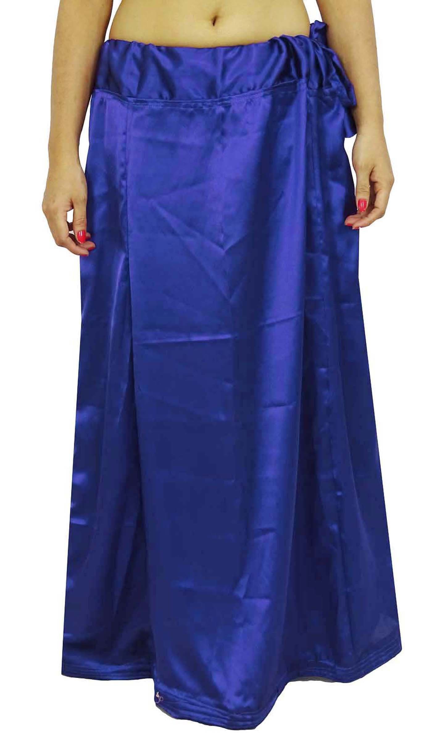 IBA Indianbeautifulart Satin Silk Saree Petticoat Underskirt Bollywood Indian Lining For Sari